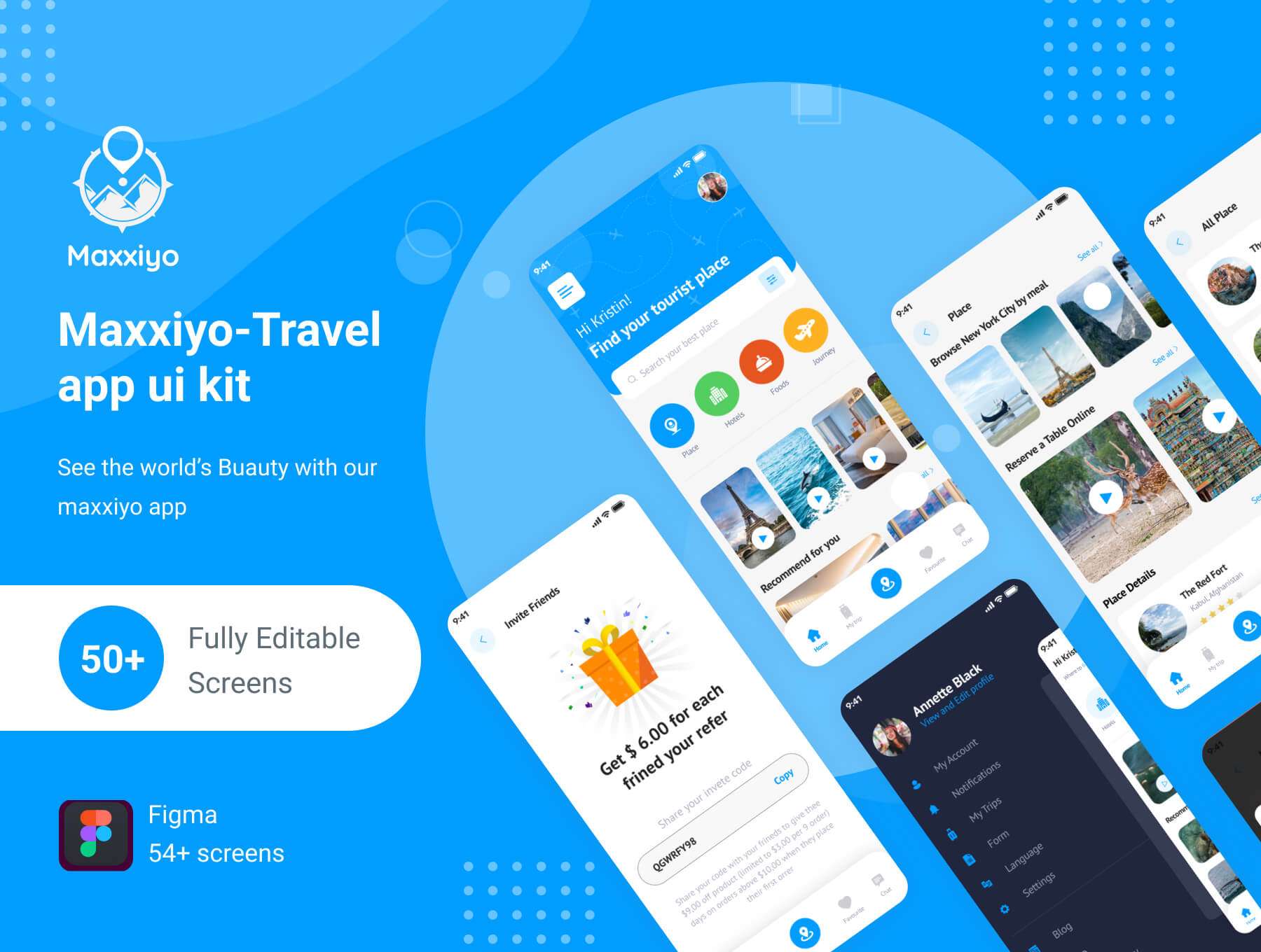 旅游移动端APP Figma UI套件