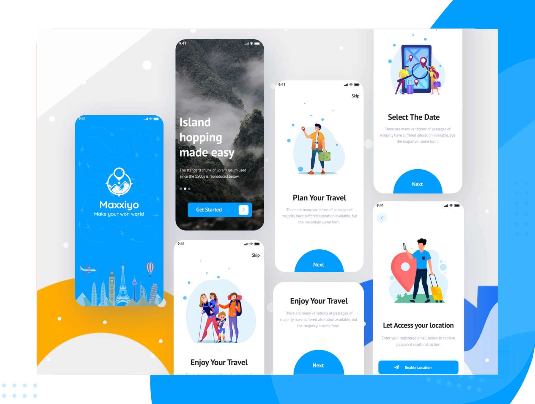 旅游移动端APP Figma UI套件