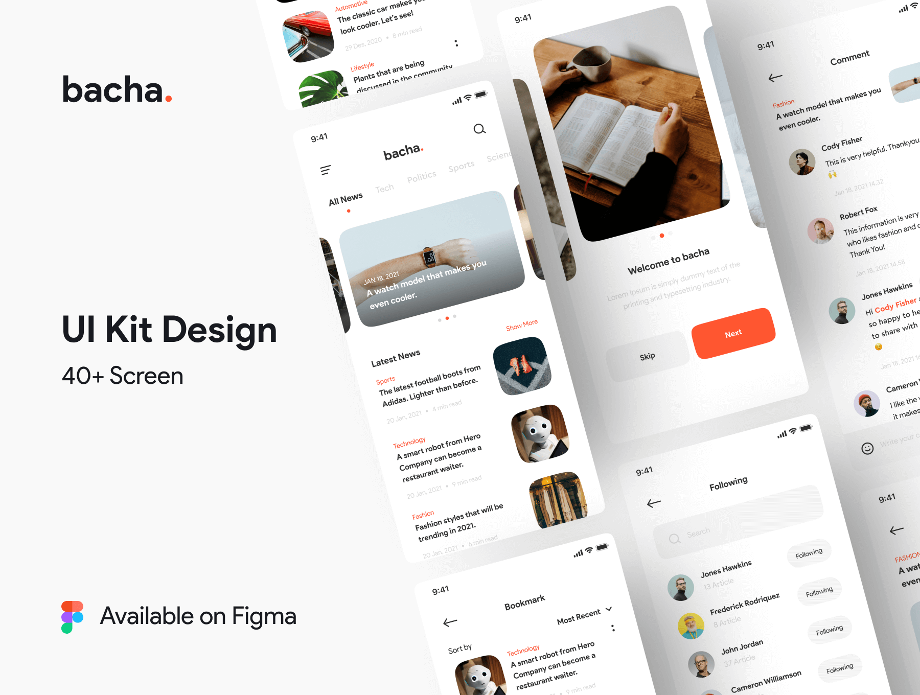 新闻app UI kit工具包 Figma素材插图