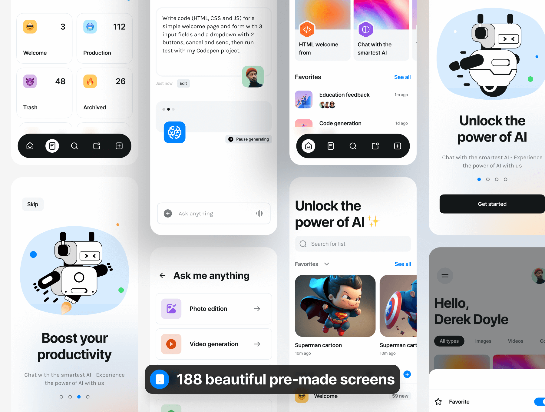 ChatGPT聊天ui界面设计模板 – Brainwave Figma插图1