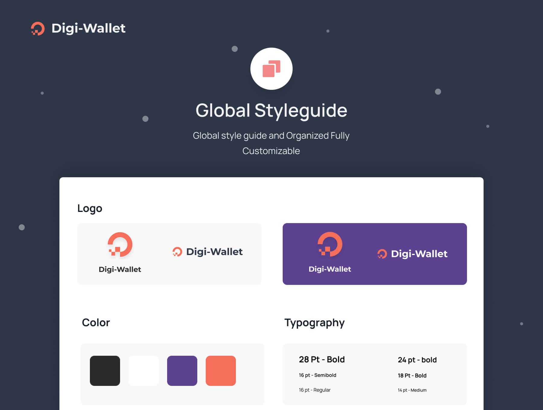 股票市场应用程序 UI 套件设计-Digiwallet Figma素材