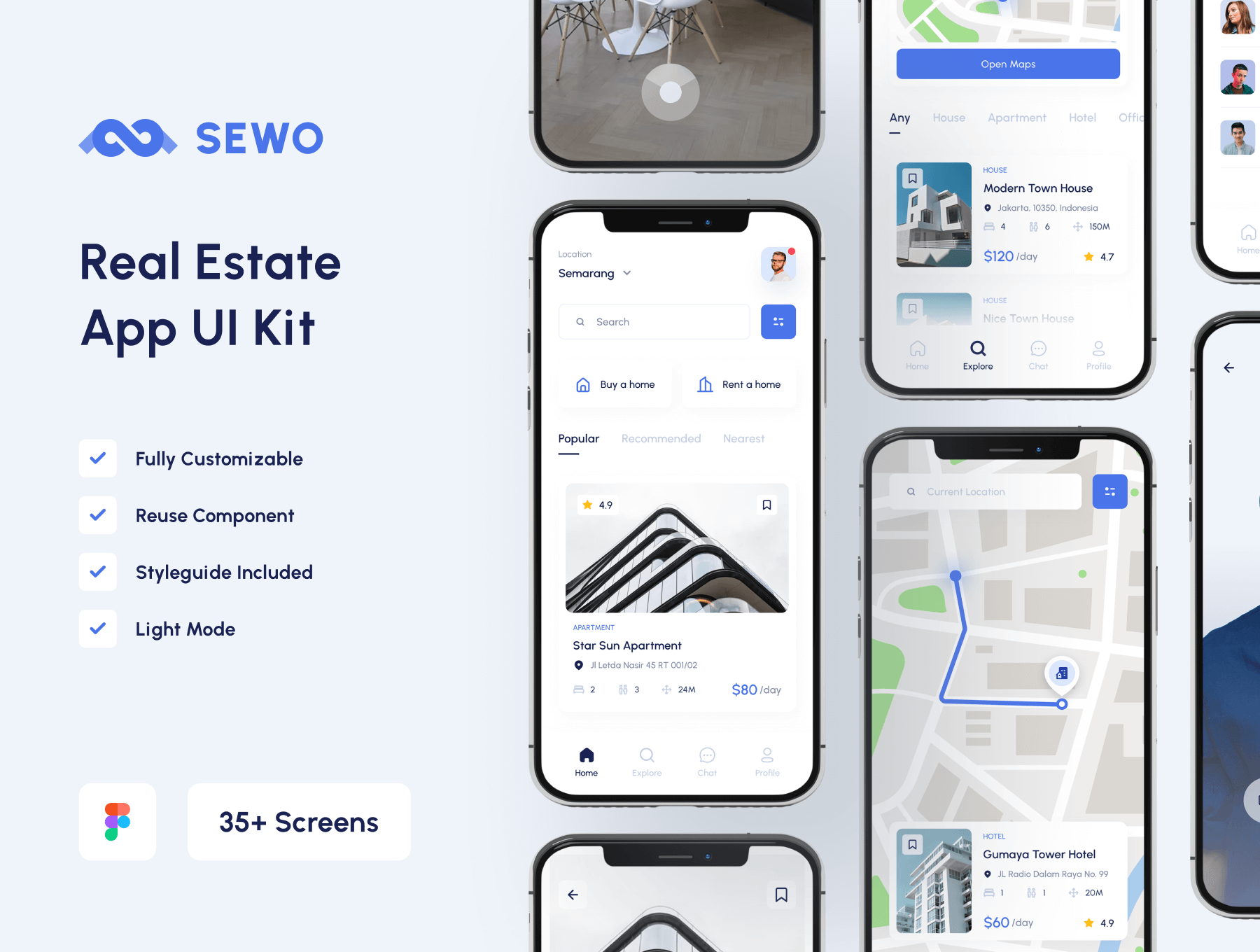 房地产中介平台app应用设计ui kit套件 Figma插图