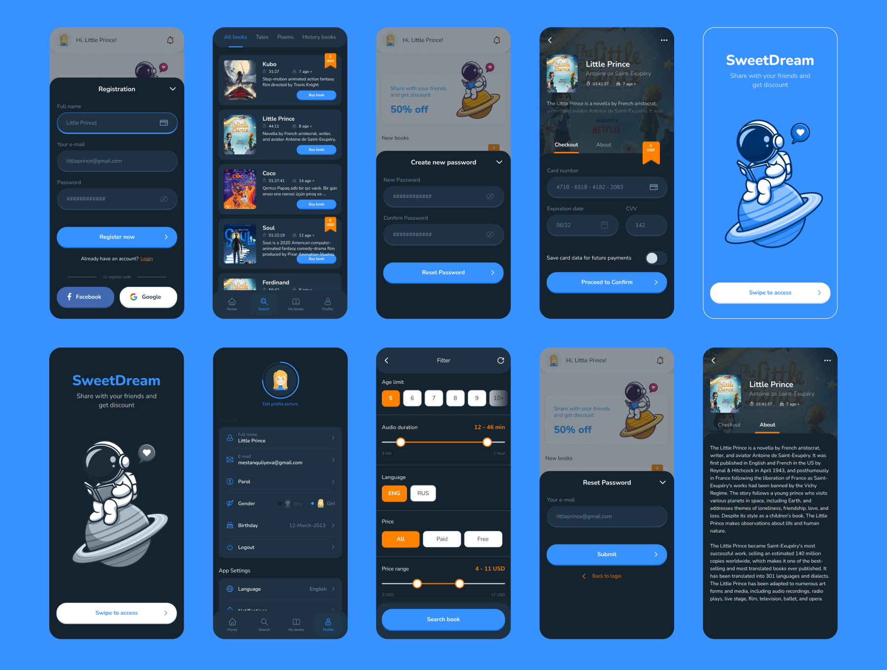 有声读物电子书移动端App UI 套件 Figma工具包插图5