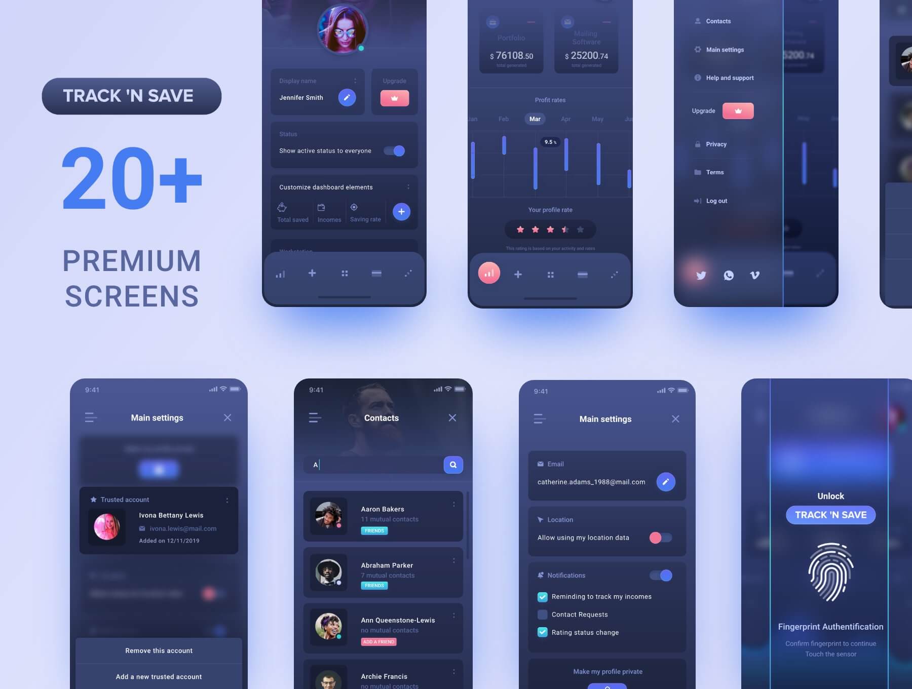 个人财物记账移动端小程序 UI 套件 xd素材插图5