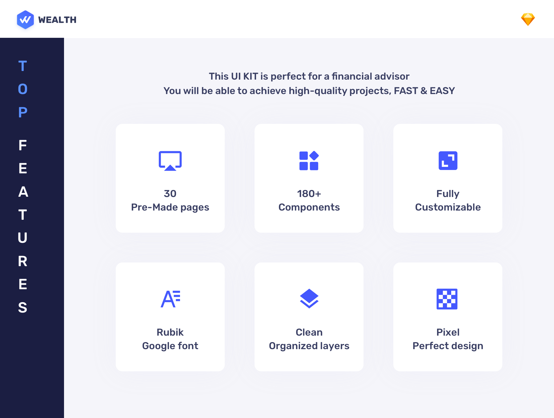 金融 Web UI 素材模版 .Sketch .Lunacy插图1