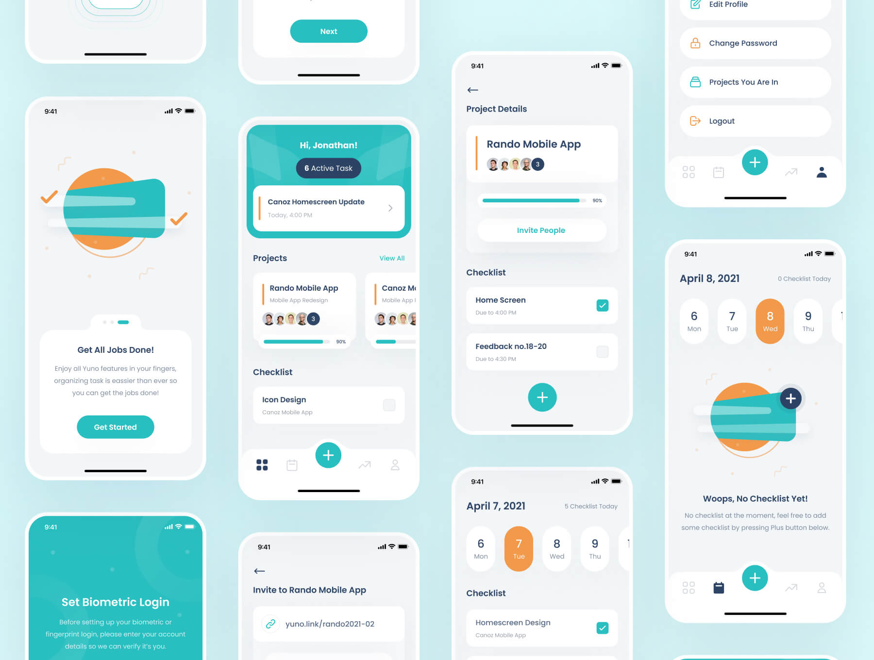 任务管理器应用程序 UI 工具包 Figma模版插图3