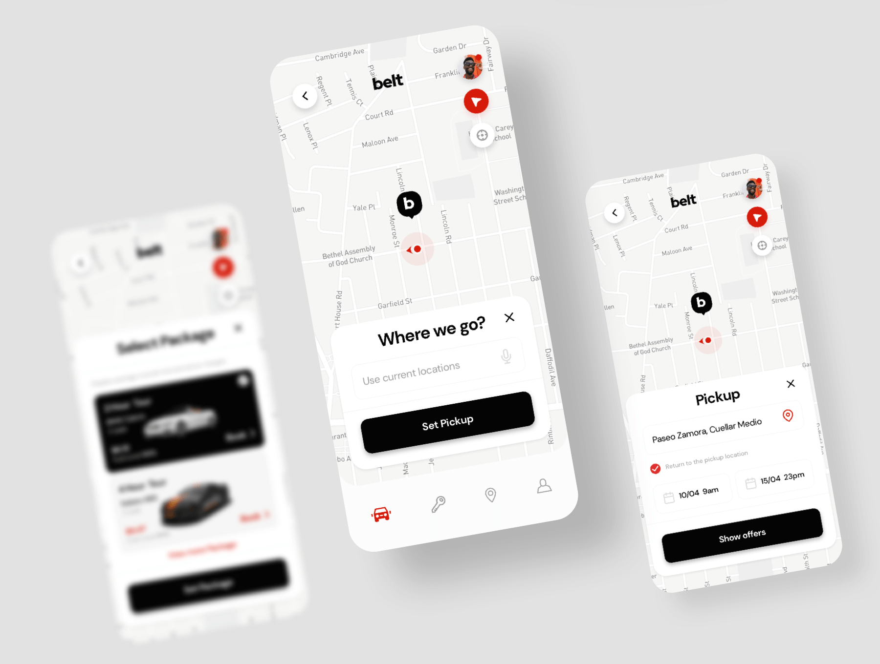 租车和共享汽车App界面UI设计模板 sketch源文件素材下载