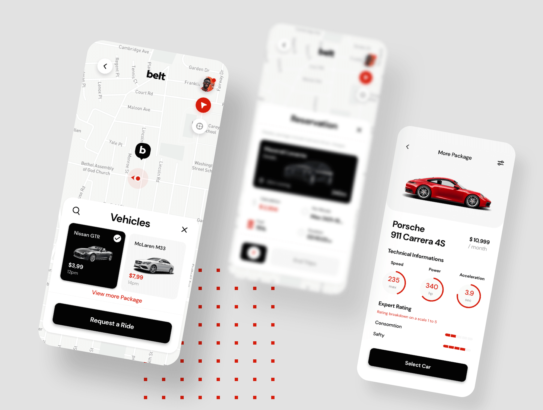 租车和共享汽车App界面UI设计模板 sketch源文件素材下载