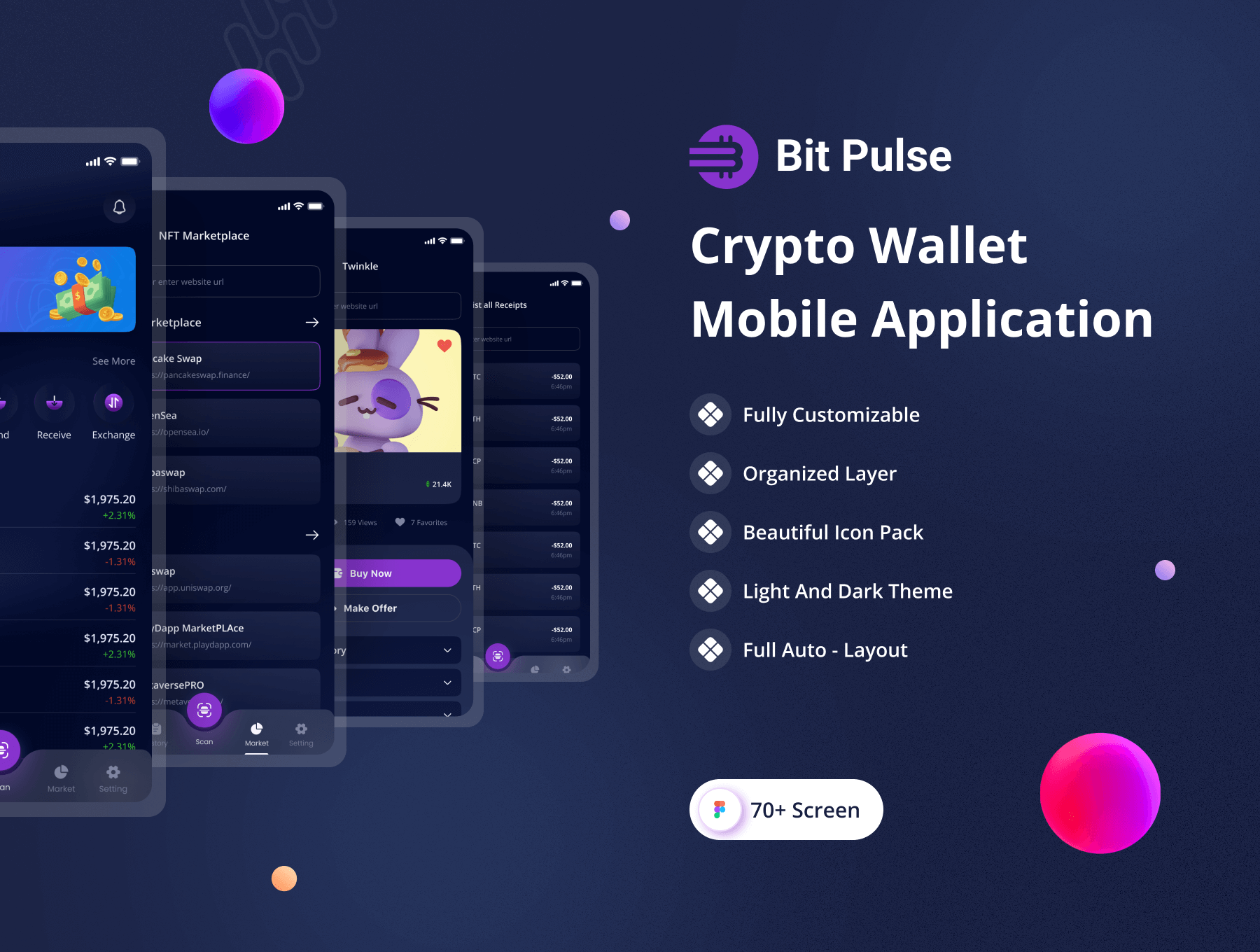 加密钱包app小程序 UI 设计套件 Figma 资源下载插图1