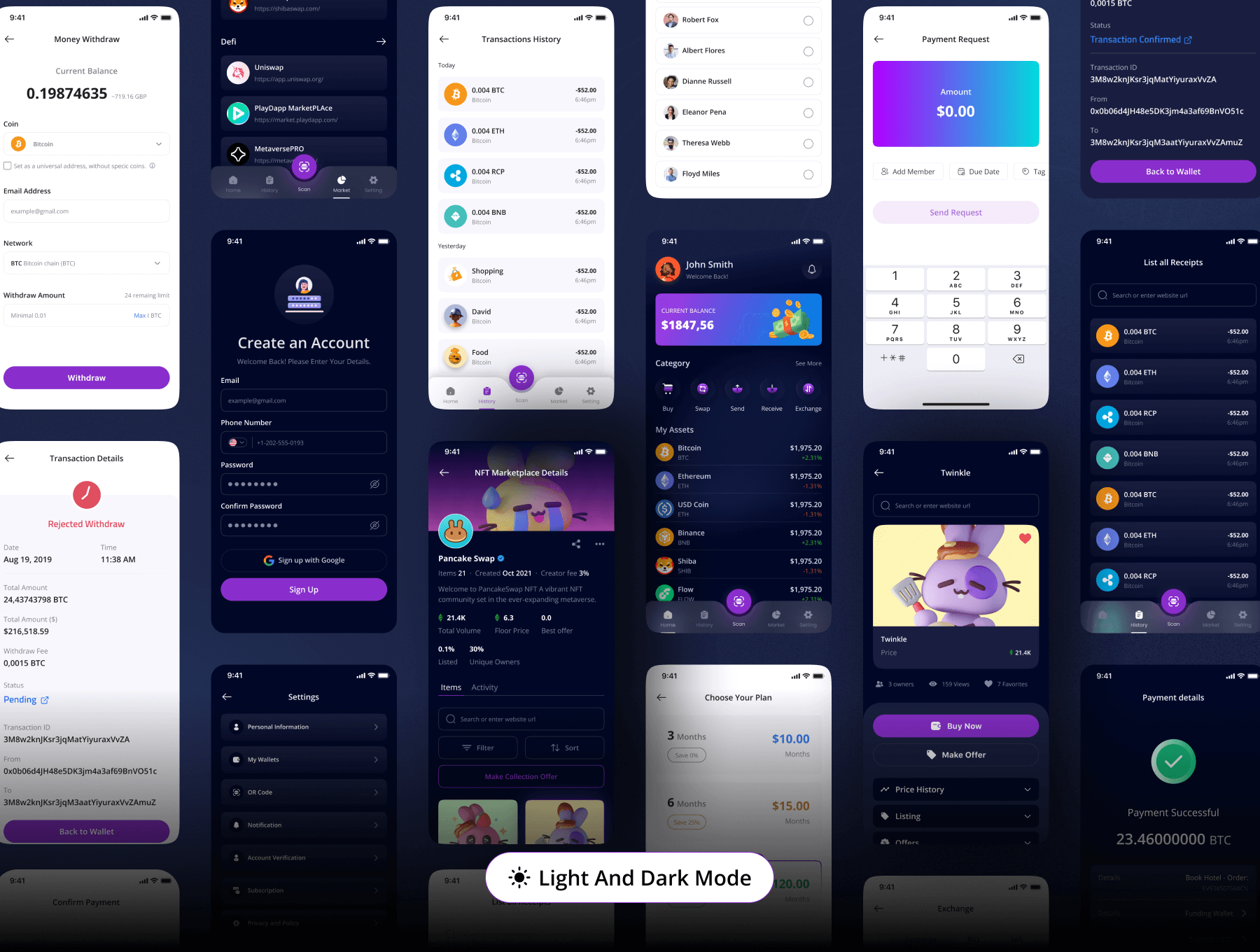 加密钱包app小程序 UI 设计套件 Figma 资源下载插图3