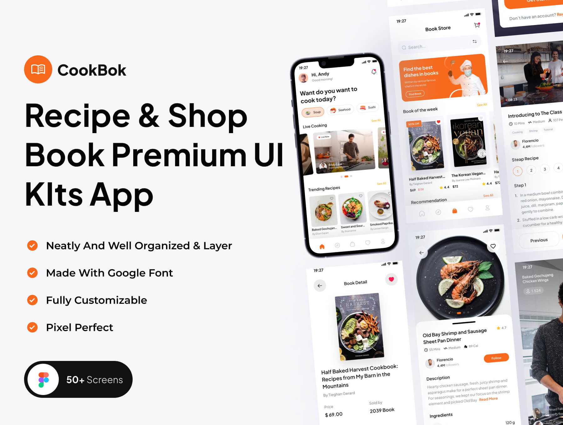 食谱 UI 设计素材工具包 Figma源文件下载