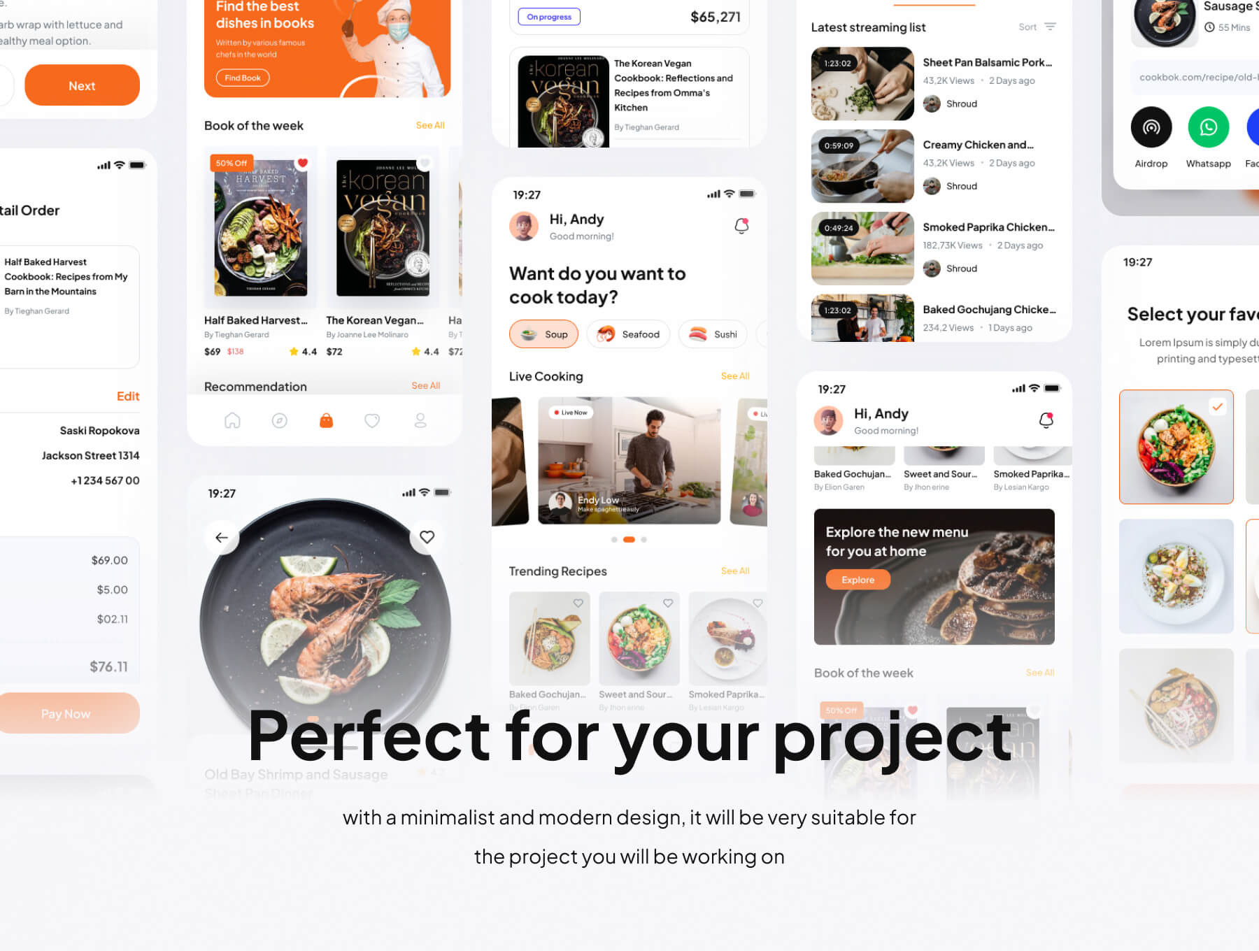 食谱 UI 设计素材工具包 Figma源文件下载