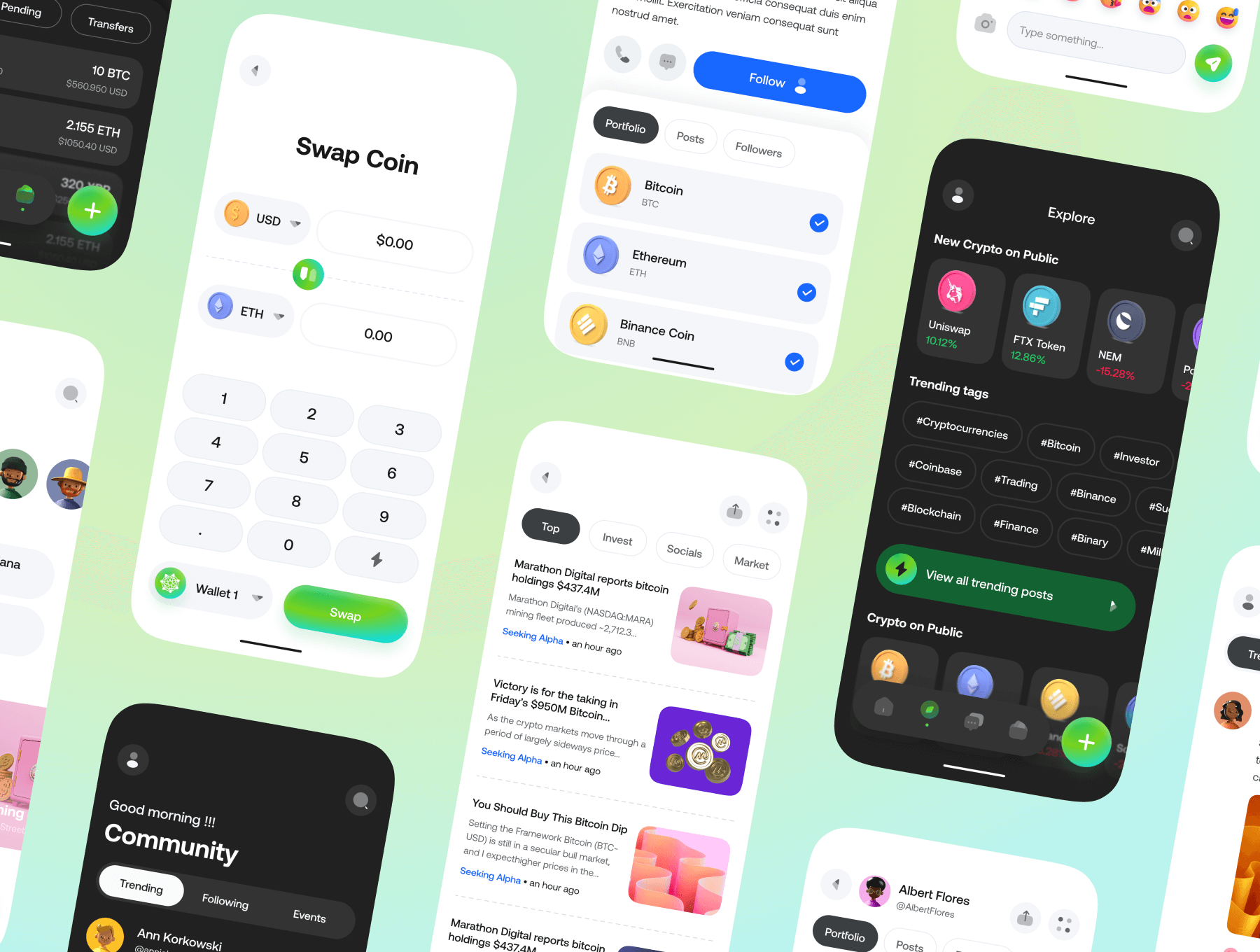 加密社区应用程序 UI 设计模板工具包 Figma源文件素材下载插图1