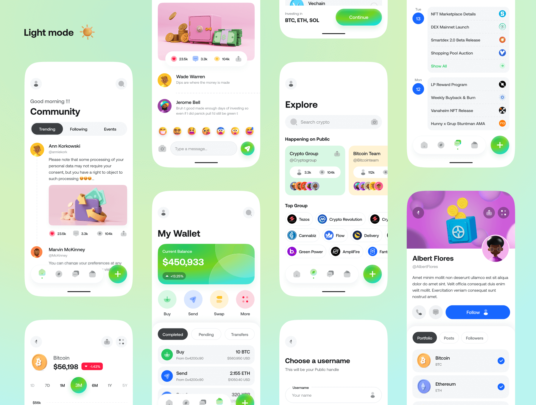 加密社区应用程序 UI 设计模板工具包 Figma源文件素材下载插图3