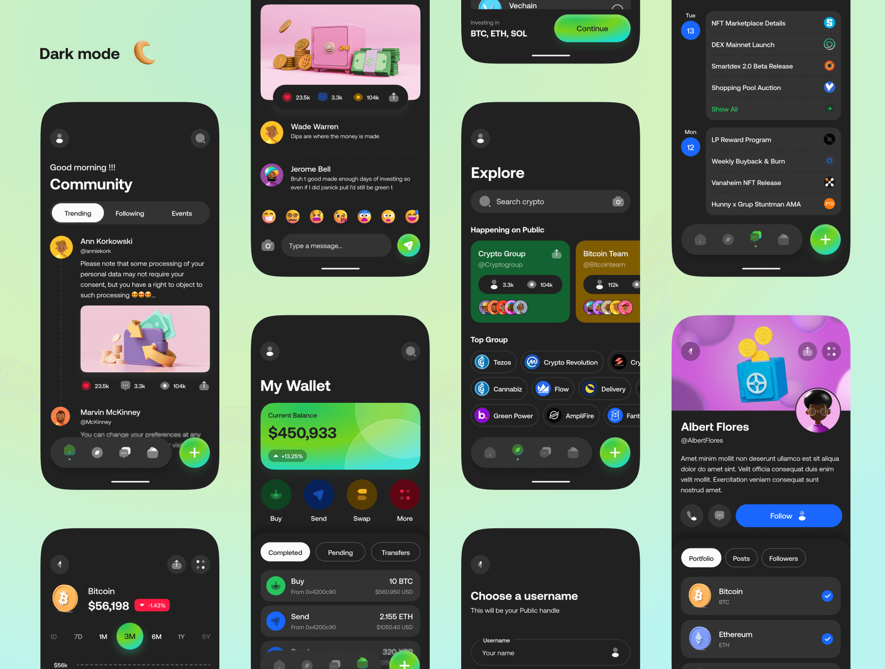 加密社区应用程序 UI 设计模板工具包 Figma源文件素材下载插图5