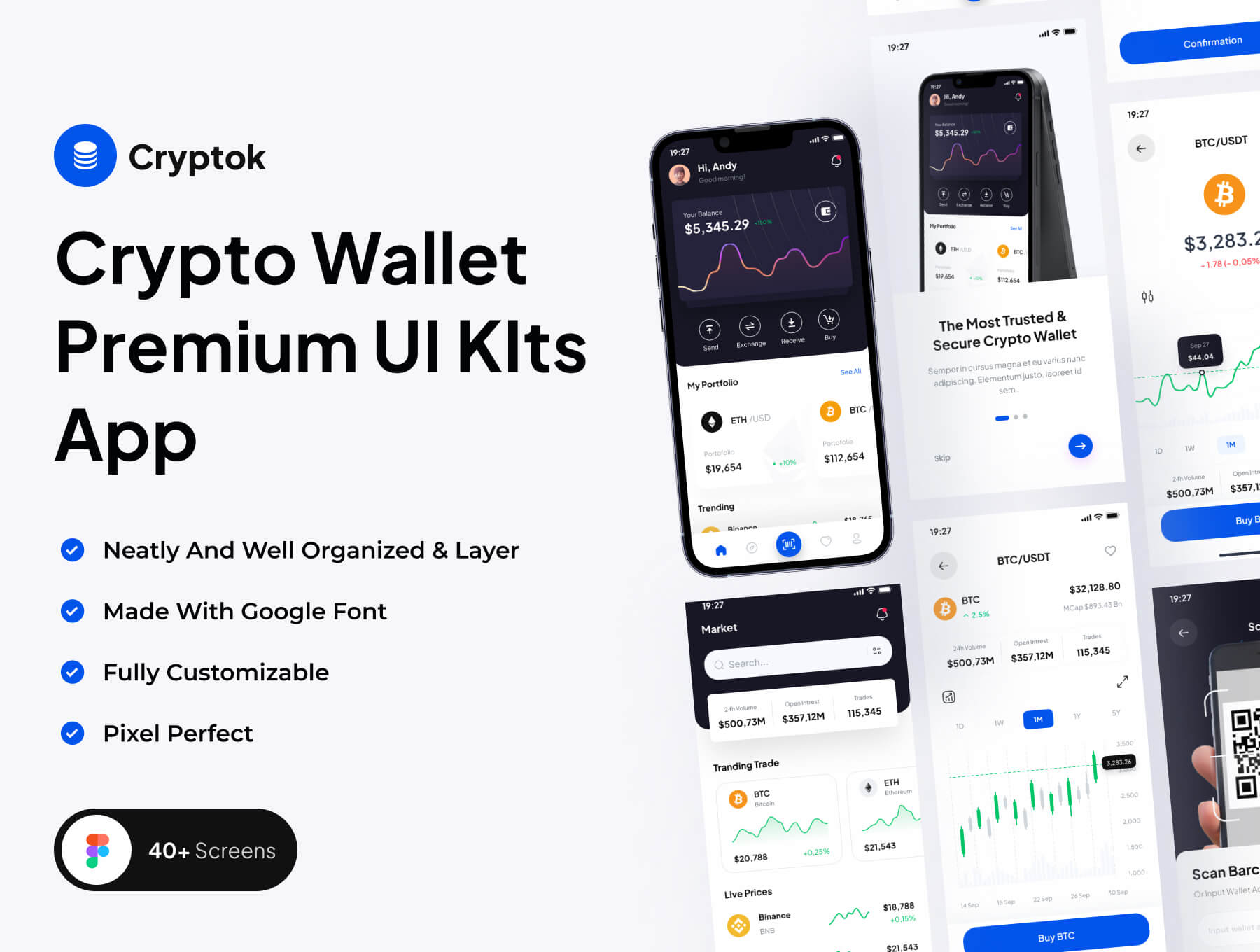 加密钱包App小程序 UI 素材套件 Figma设计模板插图