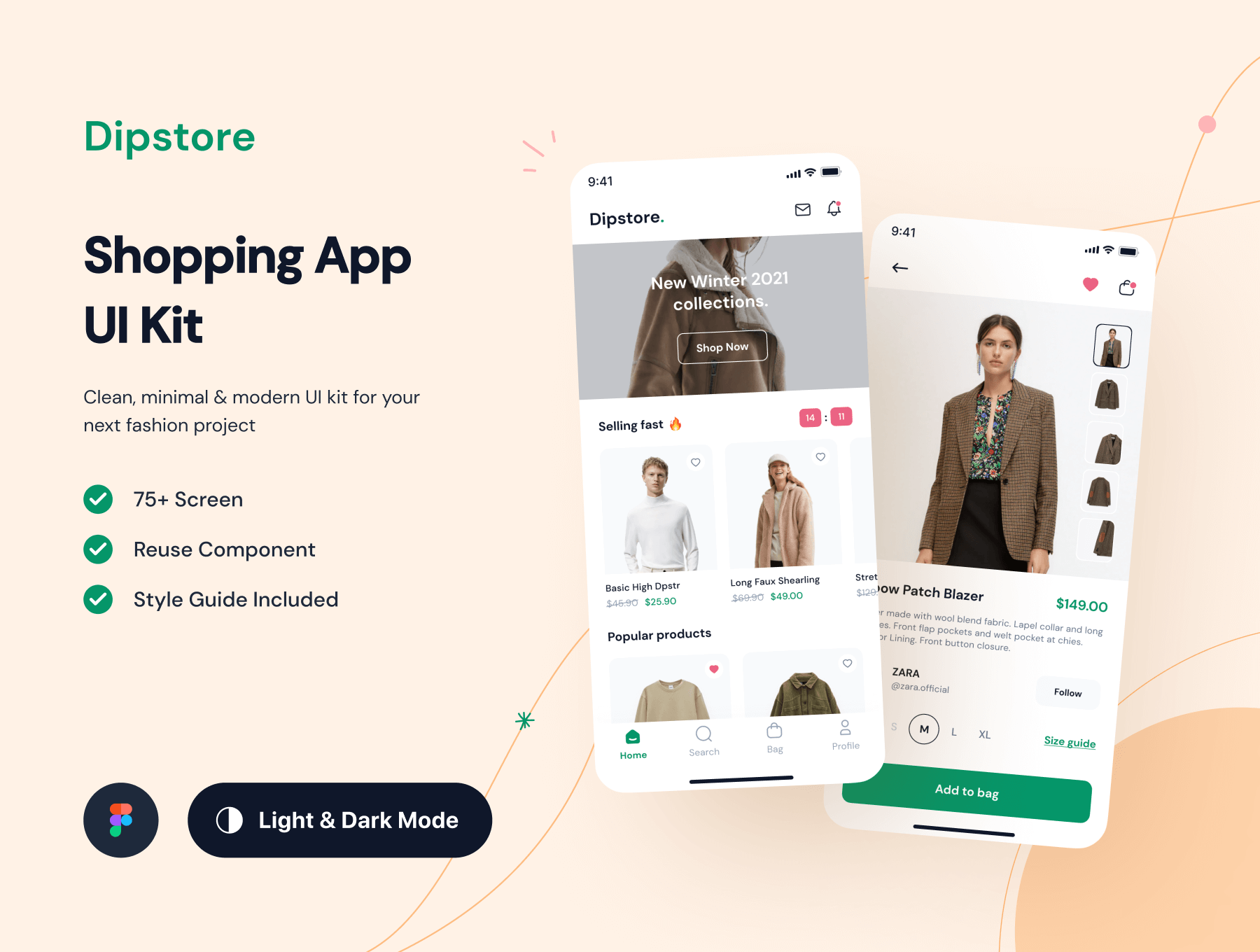 购物App小程序 UI 设计模板套件 Figma源文件素材下载插图