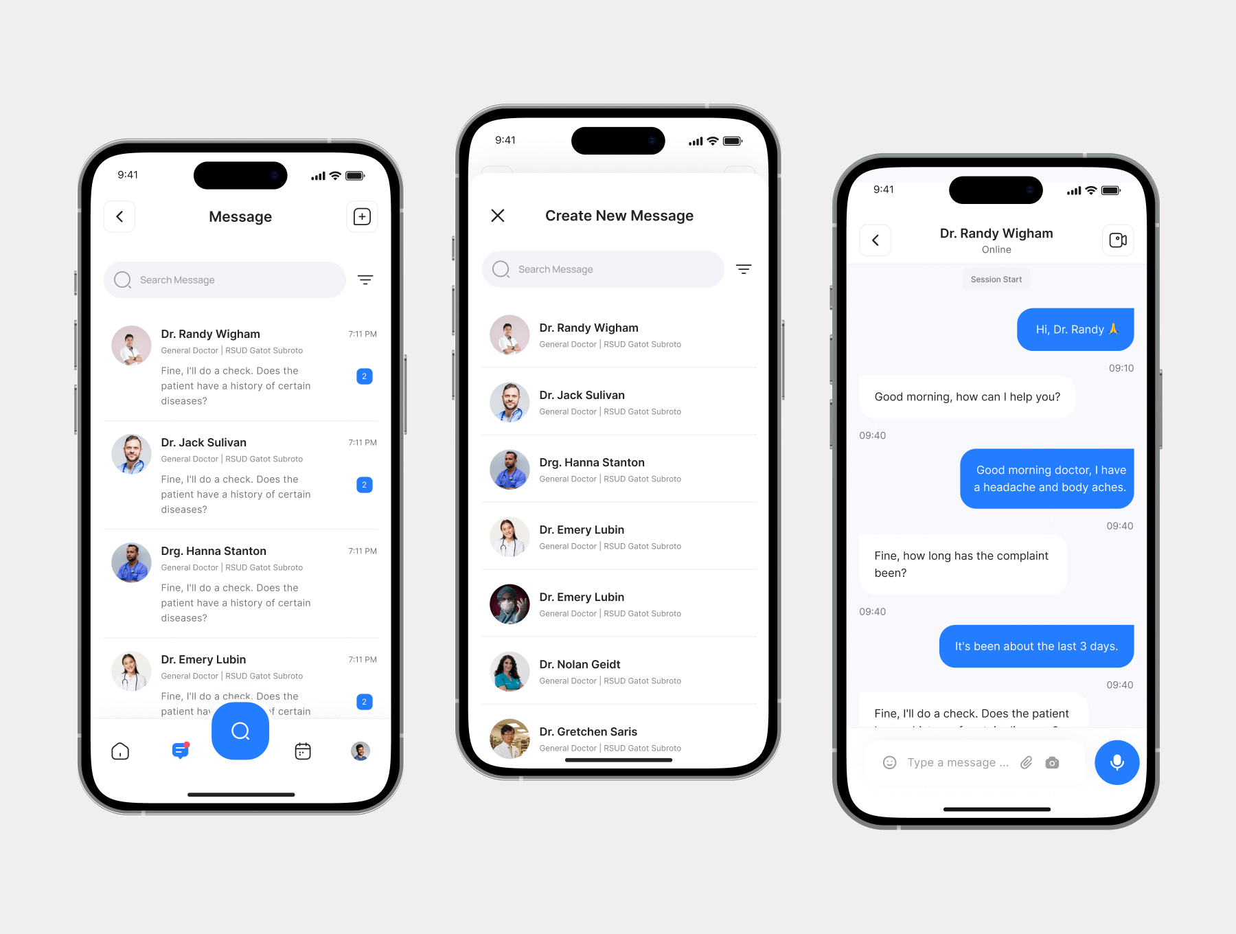 医生和医疗保健 UI 设计模板 Figma源文件素材下载