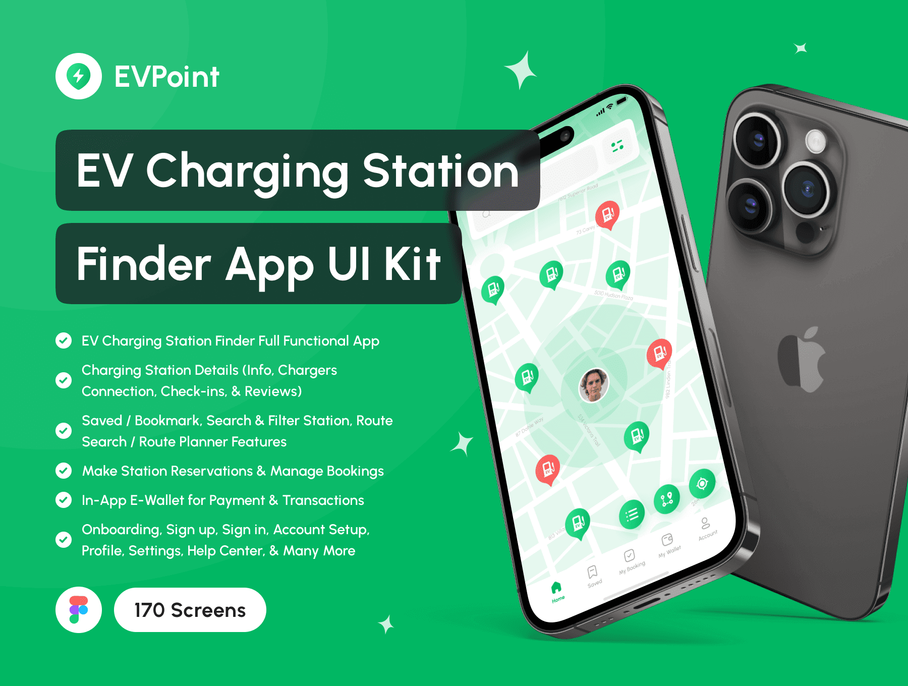 充电桩App小程序 UI 设计模板 Figma源文件插图