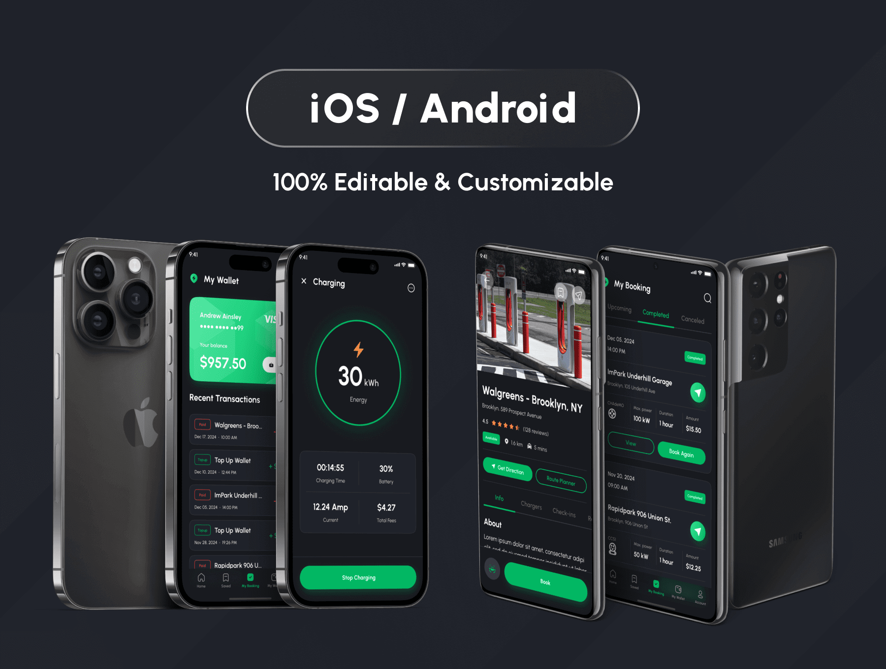 充电桩App小程序 UI 设计模板 Figma源文件插图6
