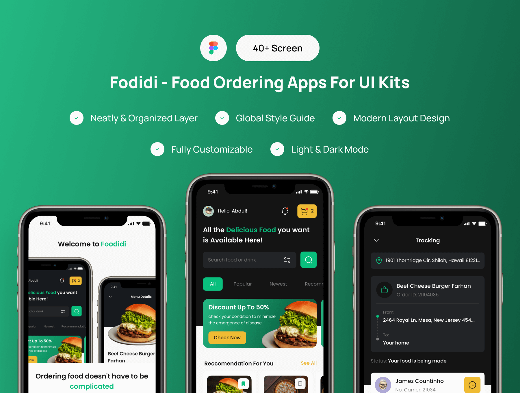 食品订购APP小程序UI设计模版 Figma源文件插图