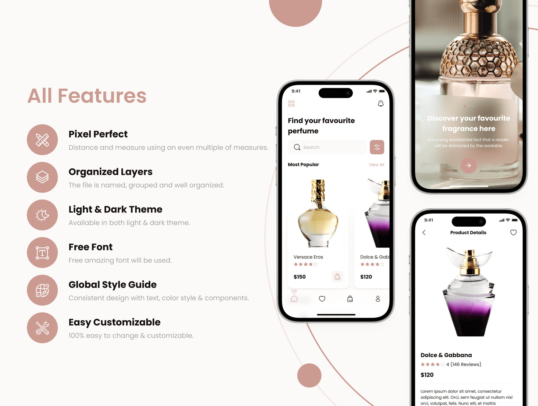 香水店移动小程序 UI 设计模板 Figma源文件插图1