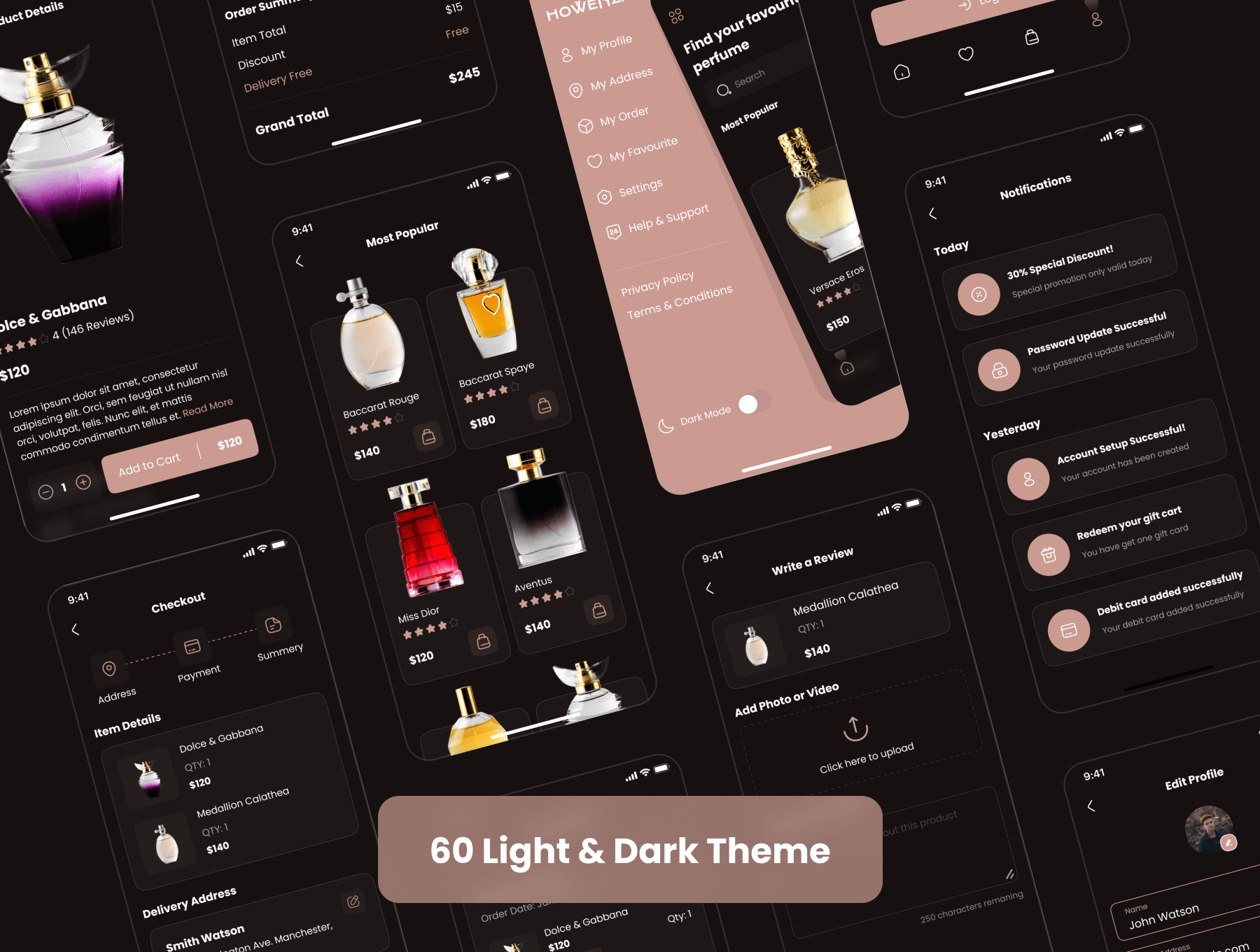 香水店移动小程序 UI 设计模板 Figma源文件插图6