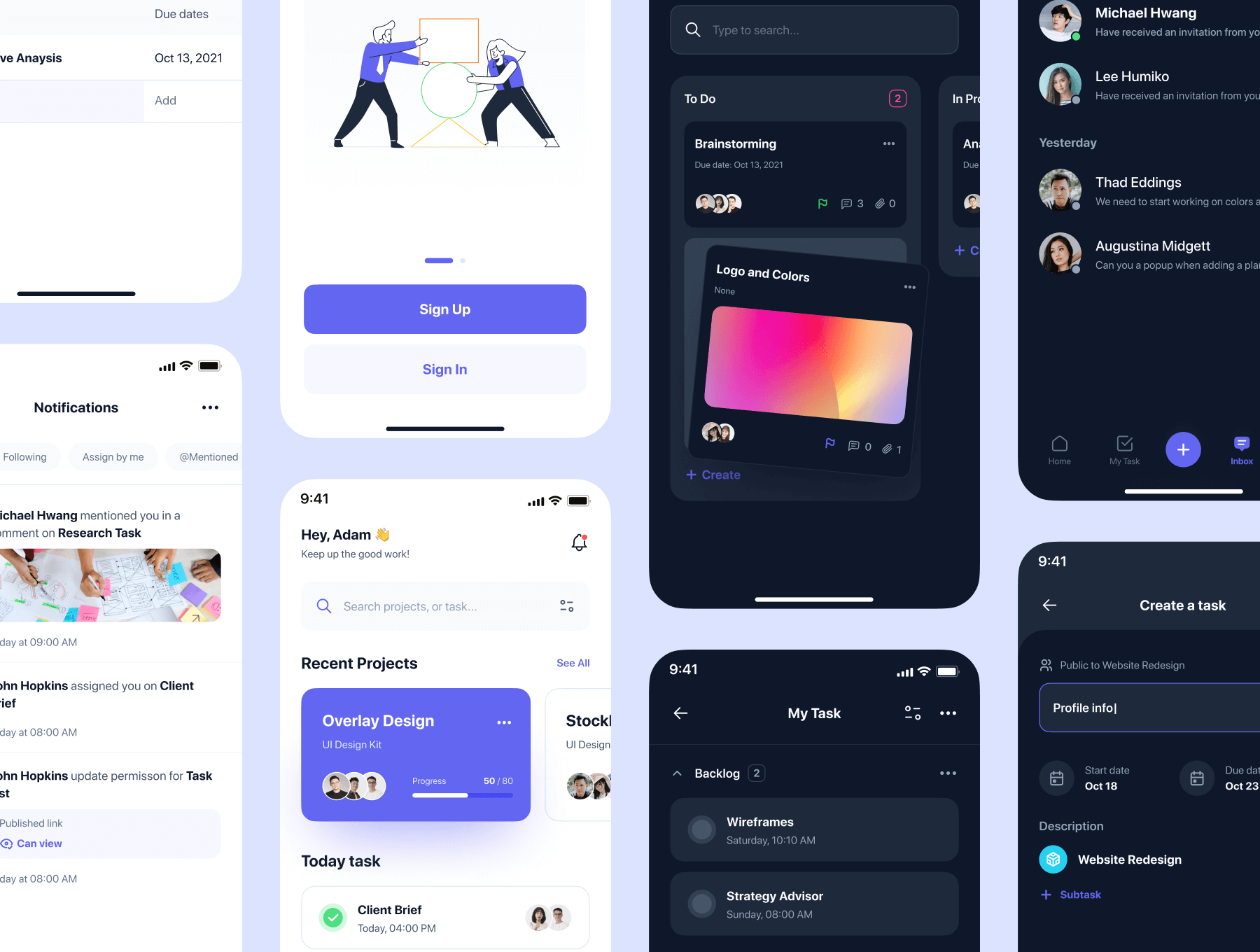 项目管理应用程序 UI 设计模板工具包 Figma源文件素材下载插图1