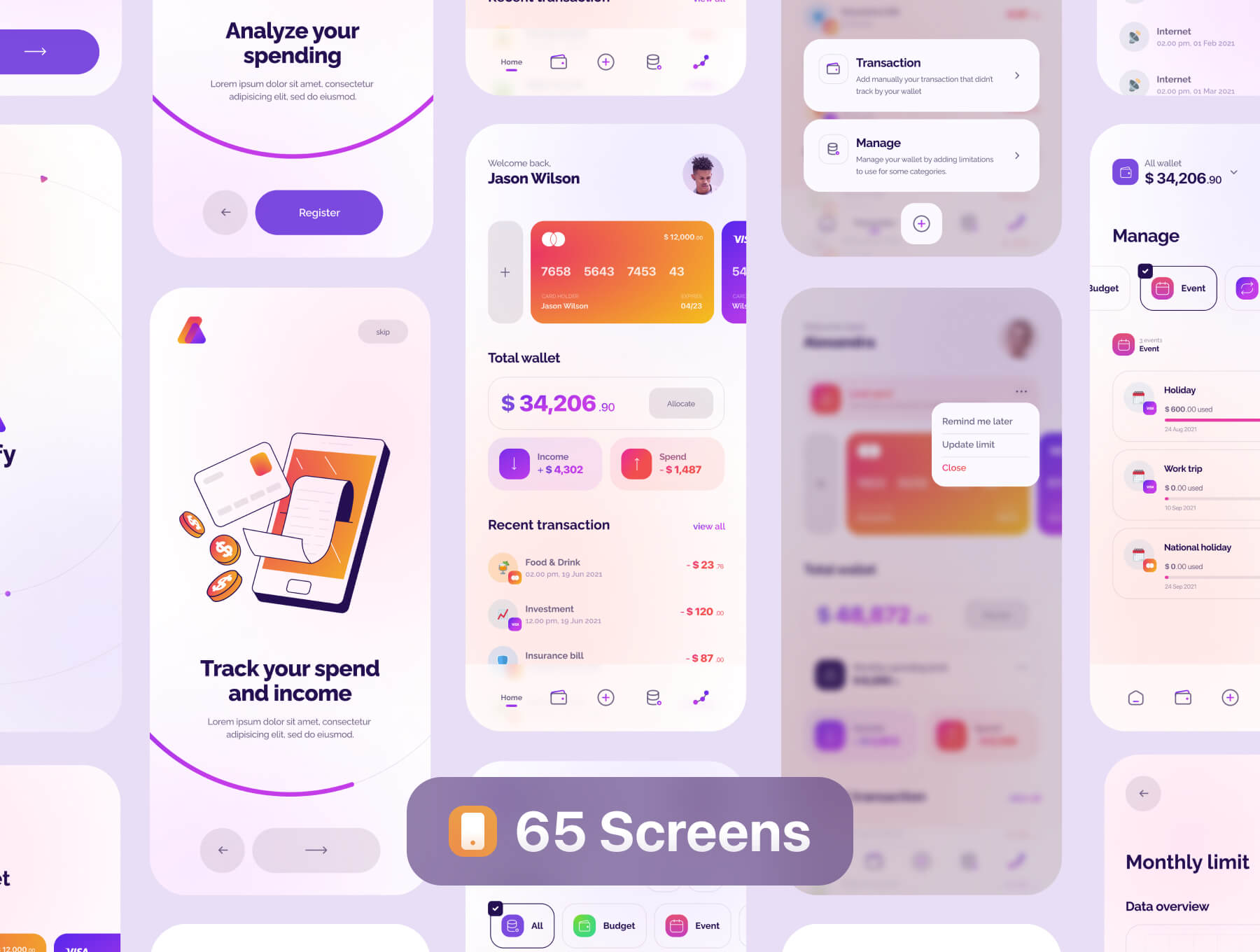 资金理财管理APP小程序应用程序 UI 设计模板套件 Figma源文件素材下载插图4