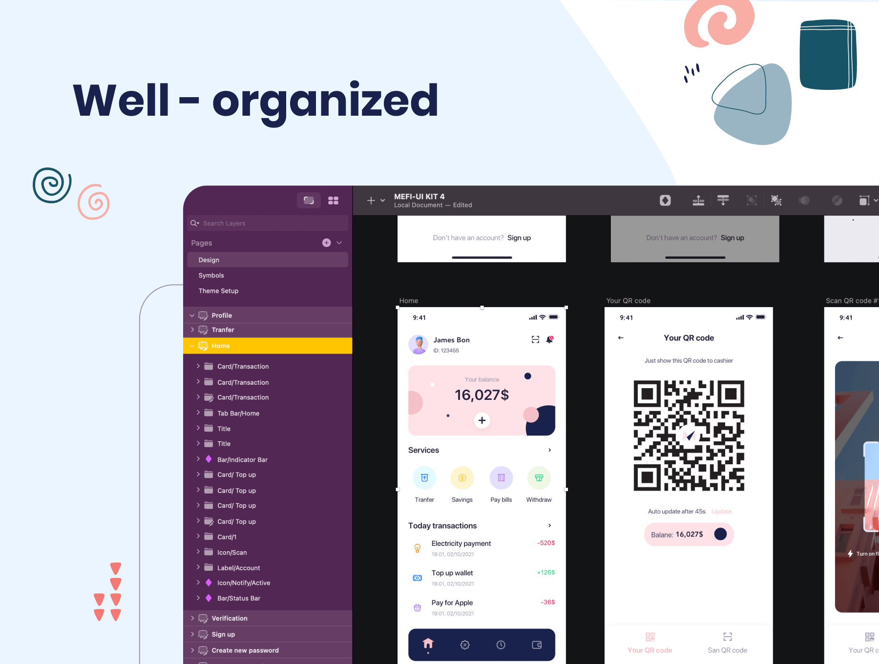 电子钱包APP小程序应用程序 UI 设计模板套件 Figma源文件素材下载插图5