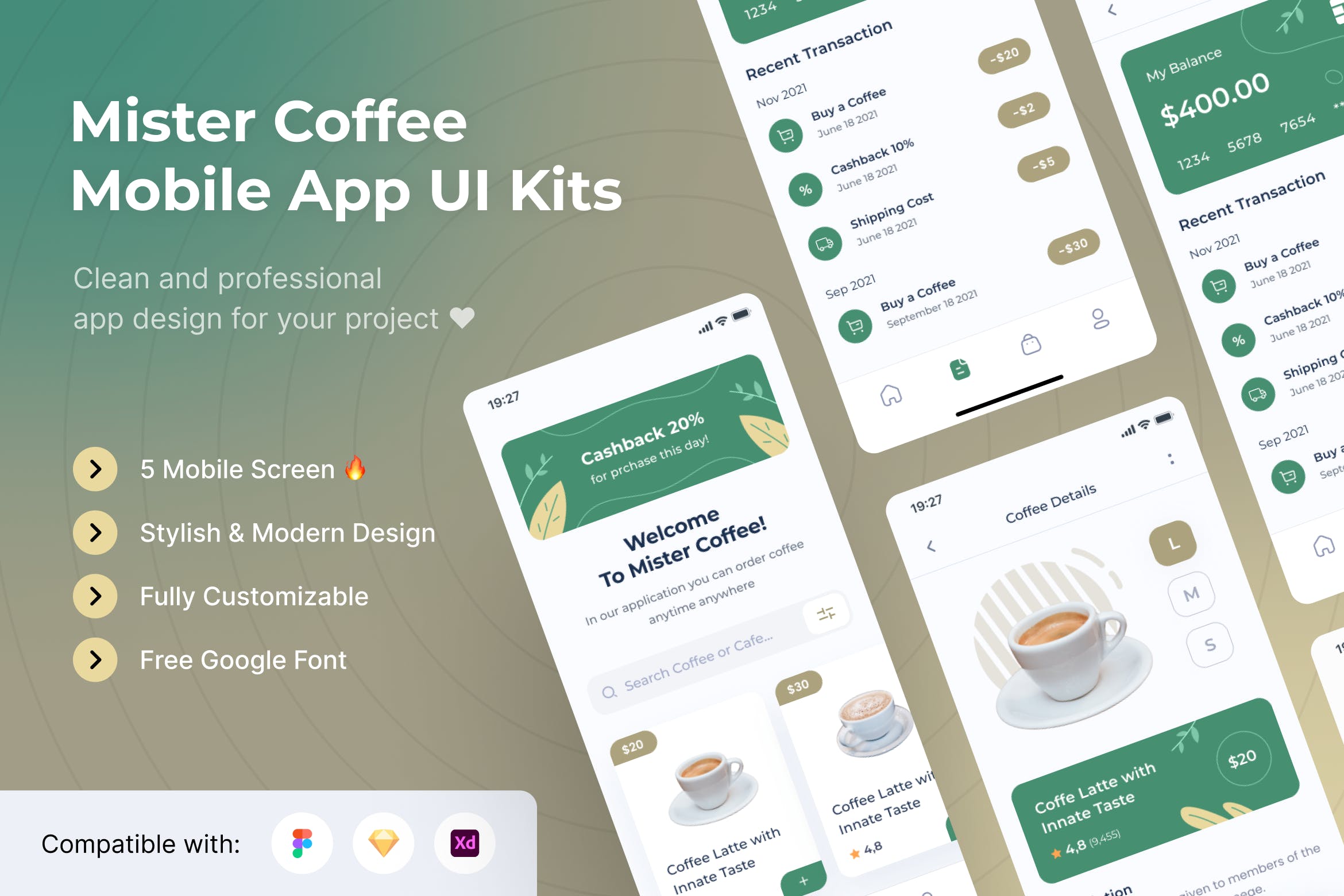 咖啡移动端小程序APP UI设计模型 Figma源文件素材下载插图