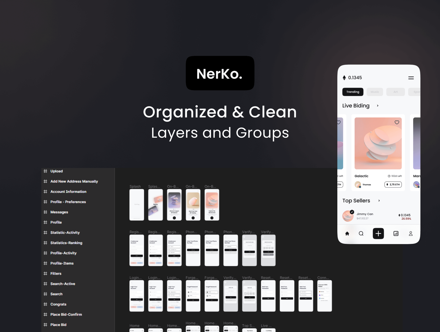 高品质 NFT 市场App小程序应用 UI 素材套件 Figma源文件下载插图3