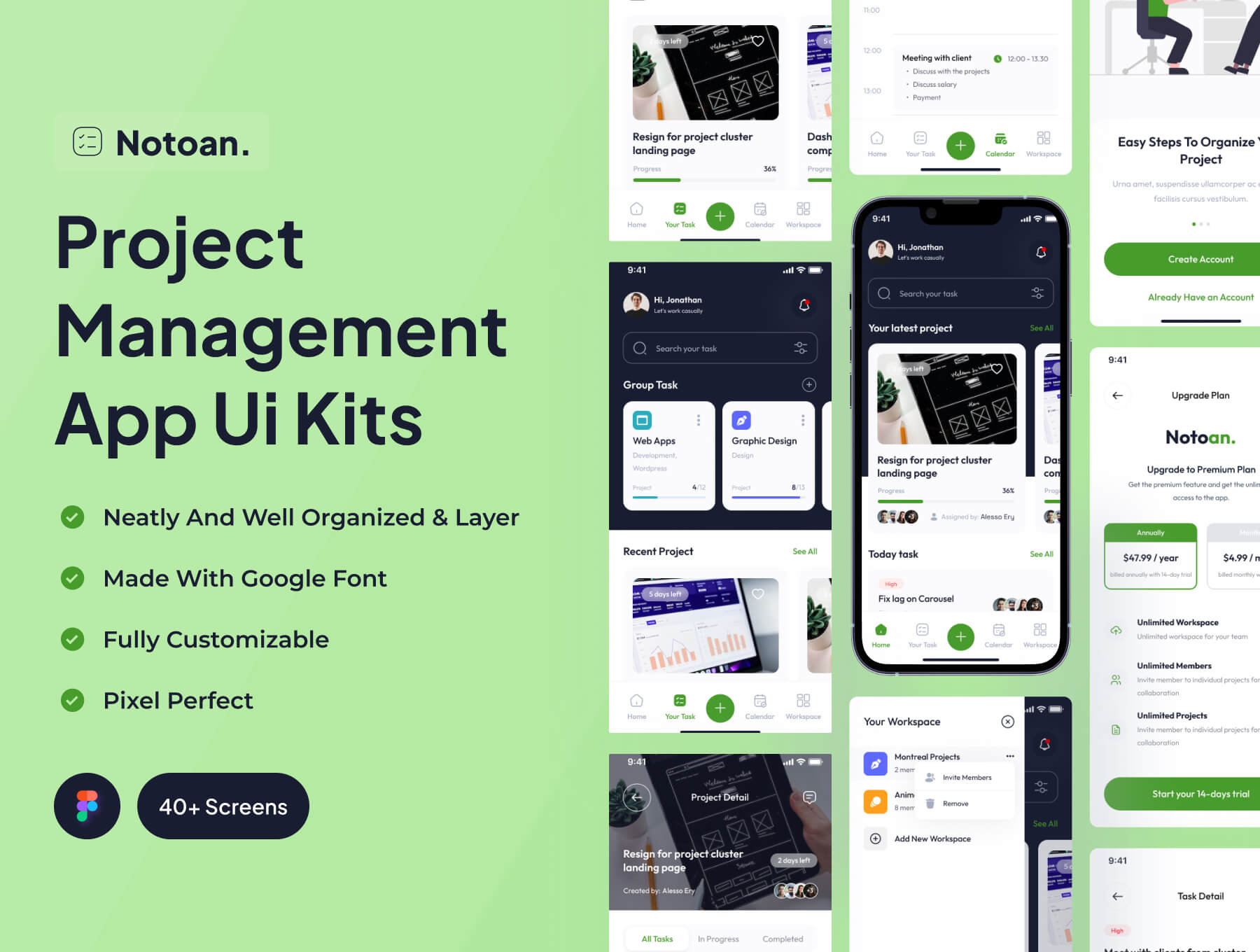 项目管理App小程序 Ui 素材套件  Figma源文件下载插图