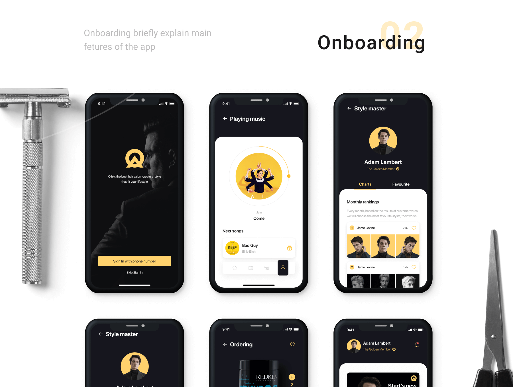 40+美发沙龙理发预订APP小程序 UI 设计模板套件 Figma源文件素材下载插图4