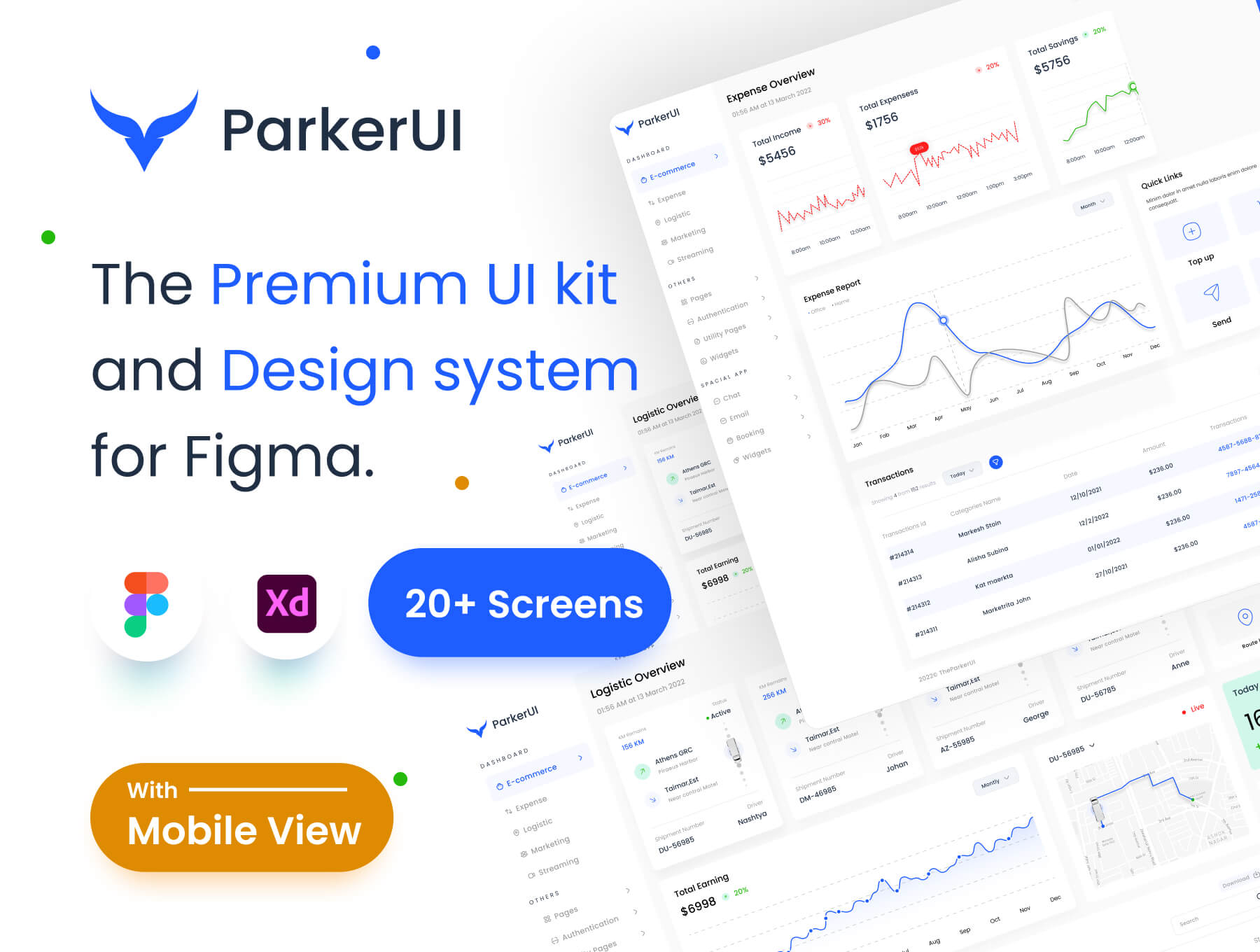 数据分析后台仪表板 UI 设计模板 Figma源文件素材下载插图