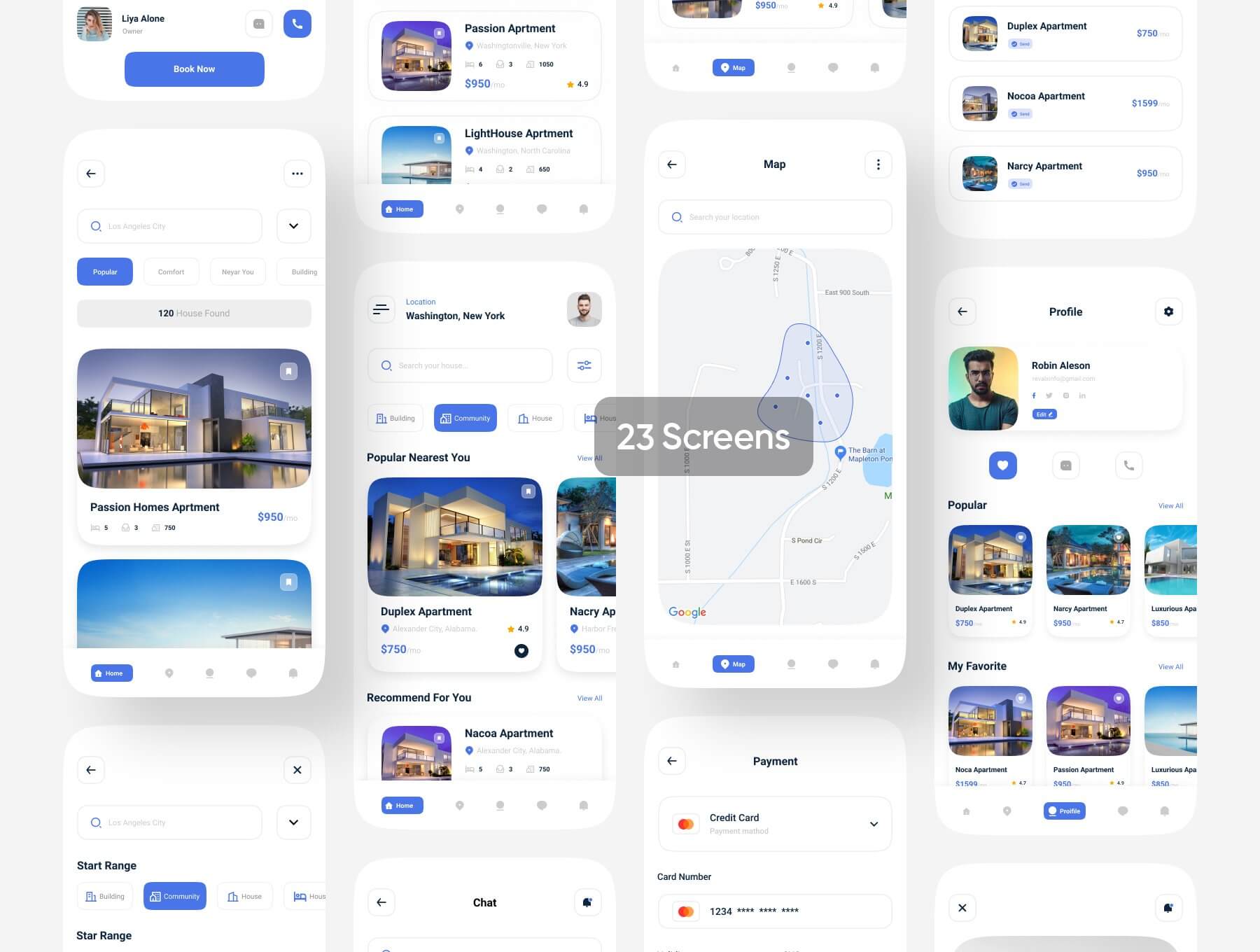 房地产移动小程序App UI设计资源素材套件 Sketch源文件、Figma源文件、XD源文件插图1