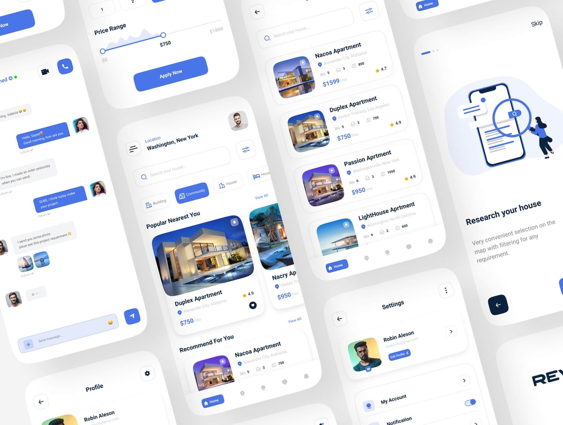 房地产移动小程序App UI设计资源素材套件 Sketch源文件、Figma源文件、XD源文件插图2