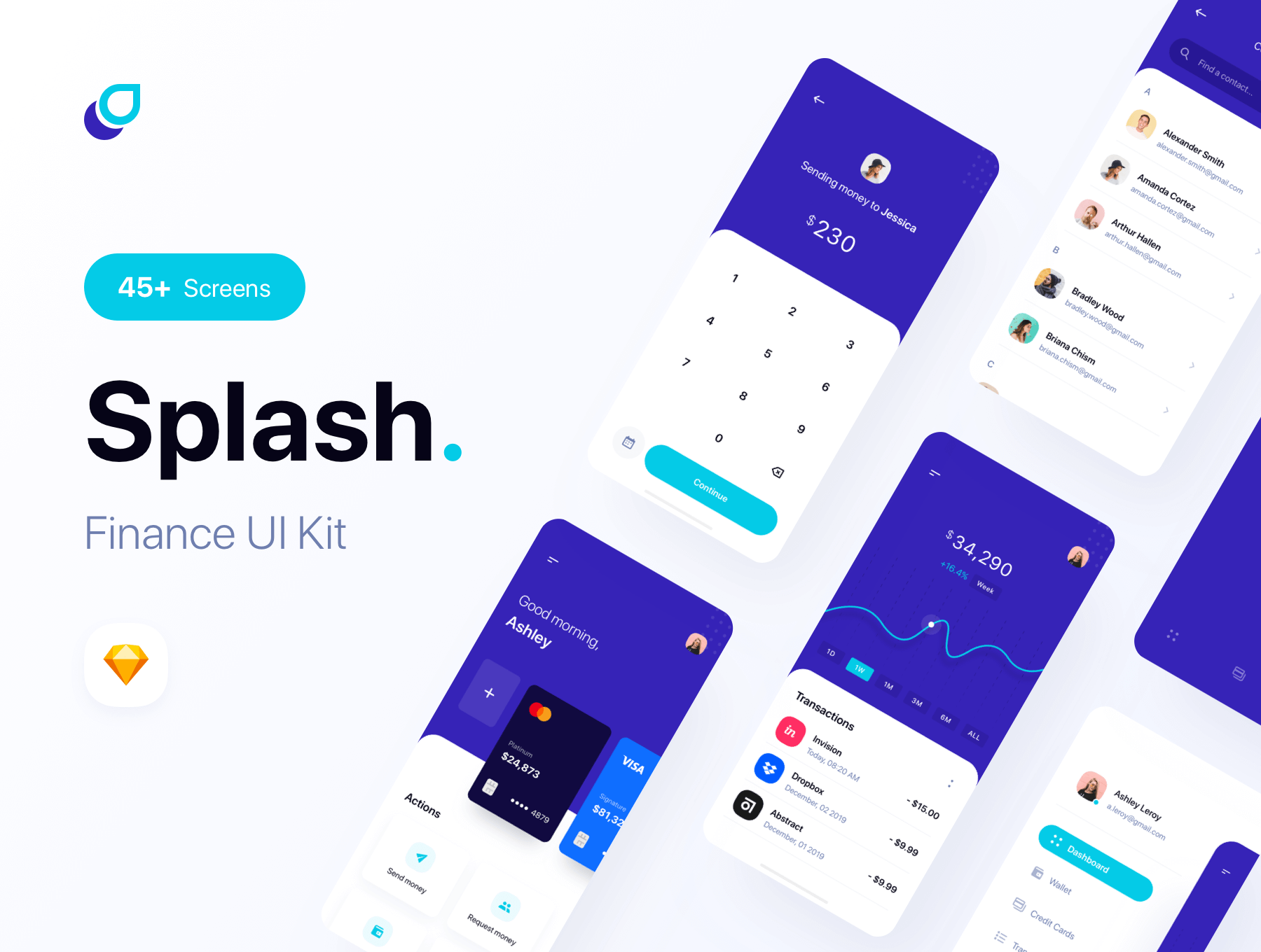 财务APP小程序 UI 设计模板工具包 Sketch源文件素材下载插图