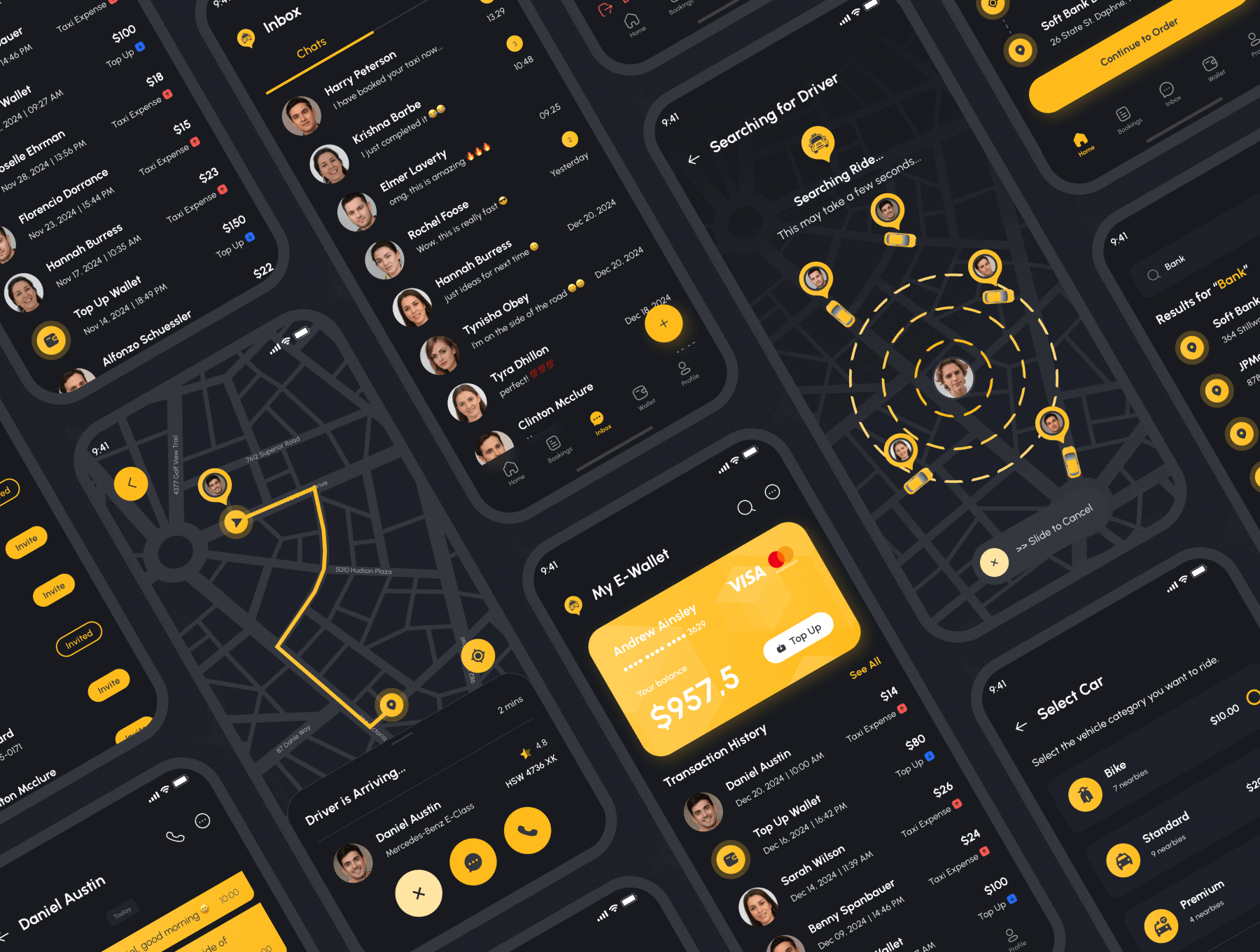 出租车预订APP UI 设计模板 Figma源文件素材下载插图3