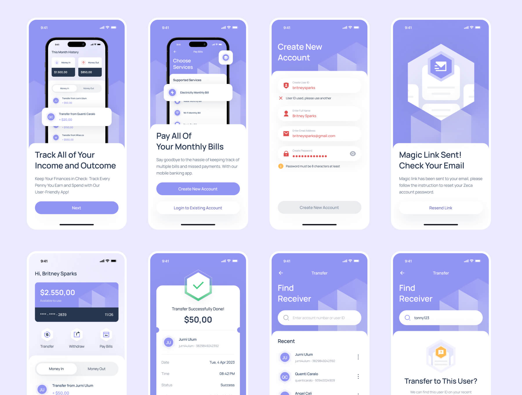 手机银行APP UI 套件 Figma素材模板插图4