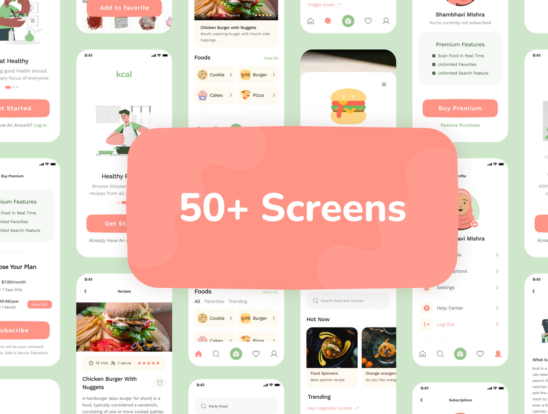 营养APP小程序 UI 设计工具包 Figma源文件素材下载插图4