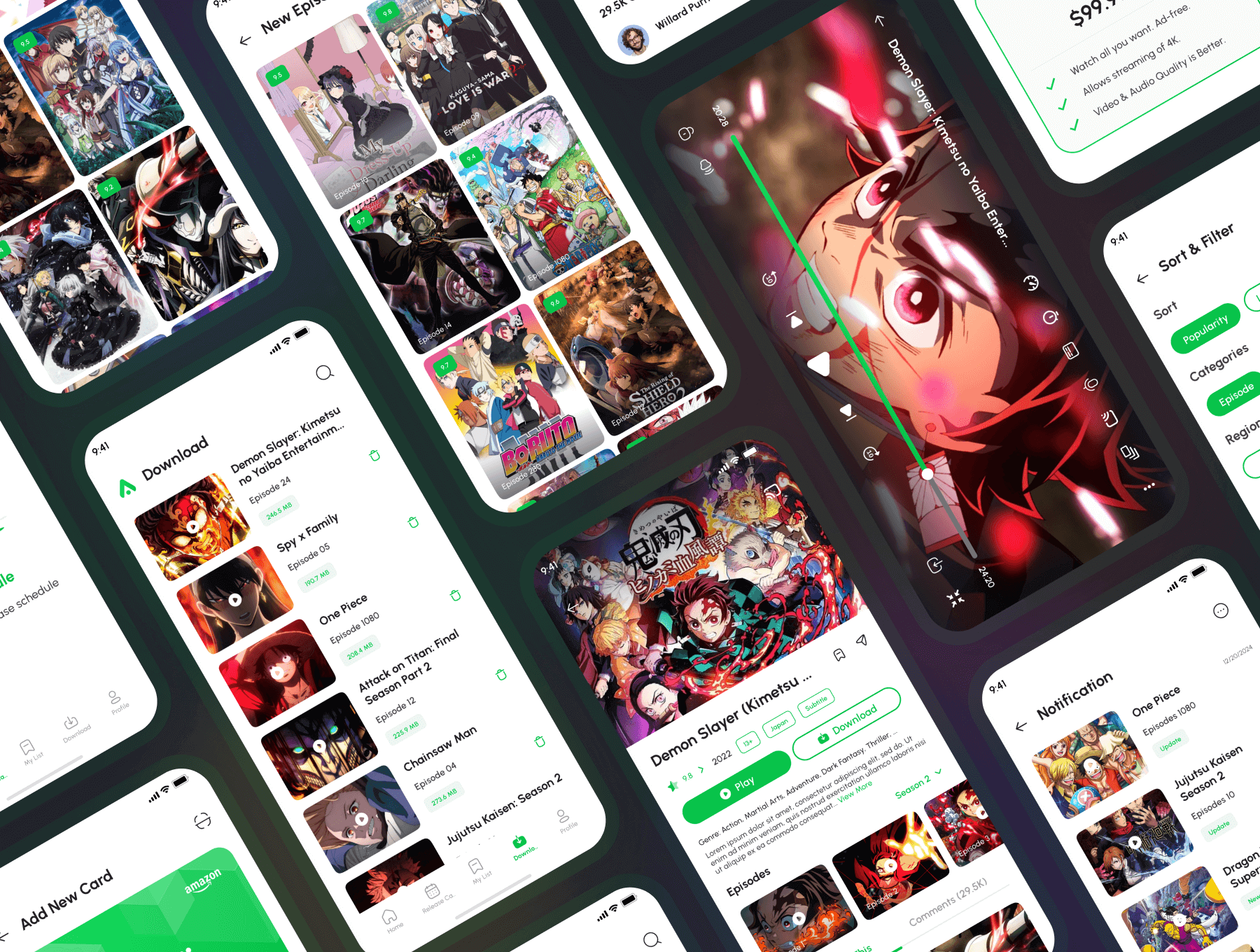 动漫流媒体APP小程序应用 UI 用户界面设计模板套件 Figma源文件素材下载插图2