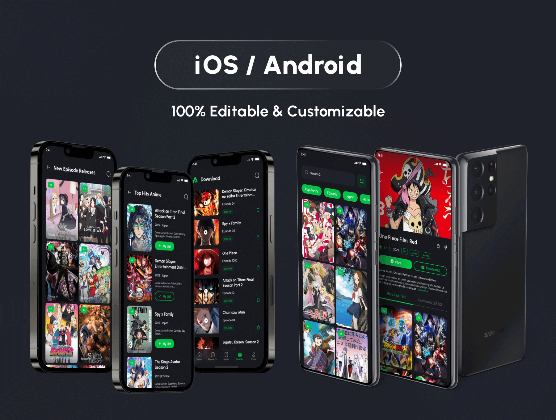 动漫流媒体APP小程序应用 UI 用户界面设计模板套件 Figma源文件素材下载插图5