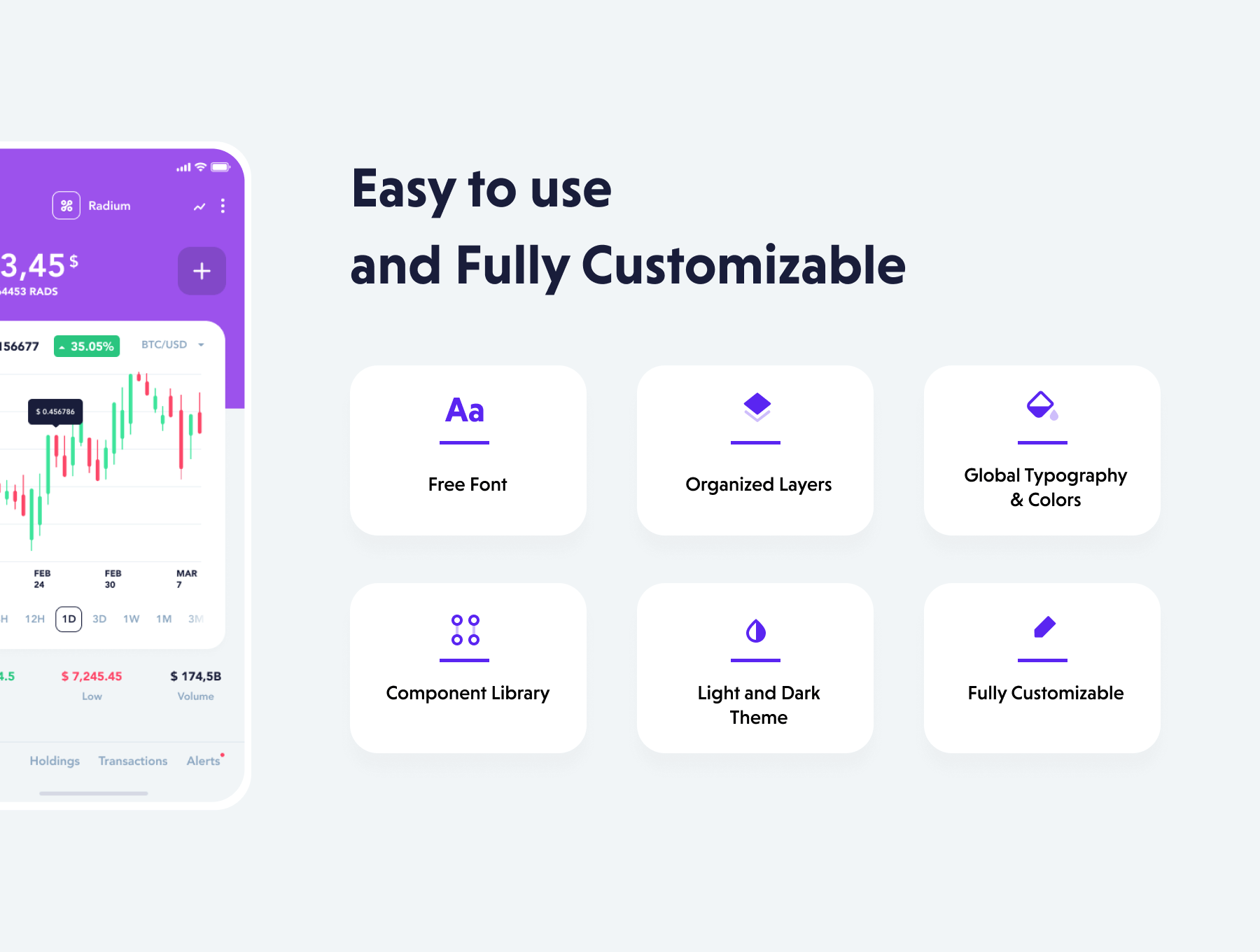 加密货币移动APP用户界面UI设计模板工具包 Figma源文件素材下载插图1