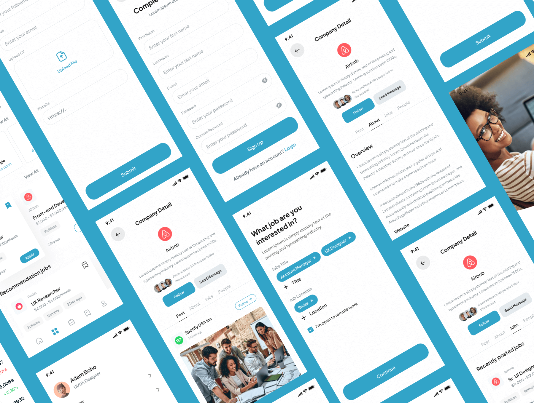 求职者APP小程序应用 UI 用户界面设计模板套件 Figma源文件素材下载插图1