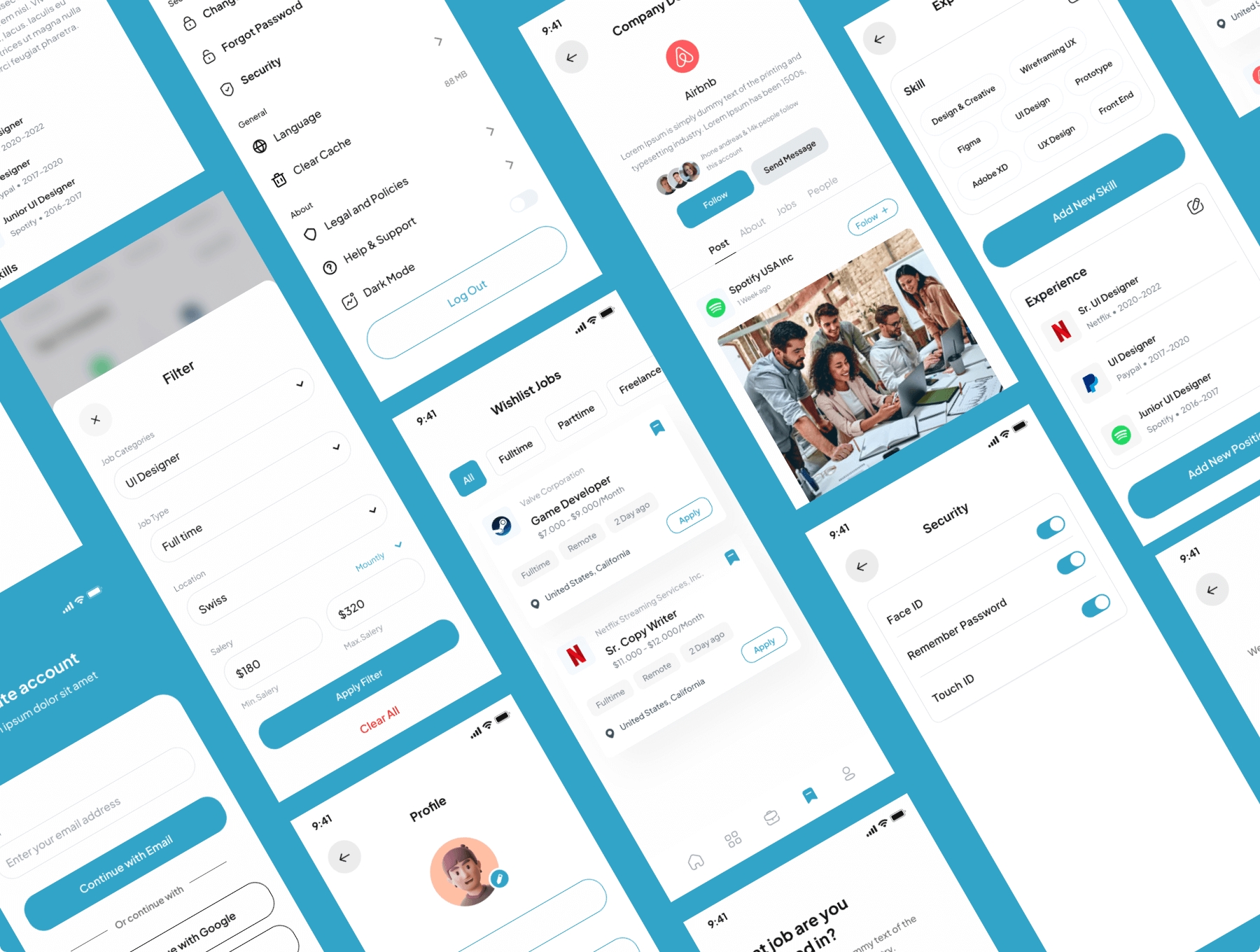 求职者APP小程序应用 UI 用户界面设计模板套件 Figma源文件素材下载插图3