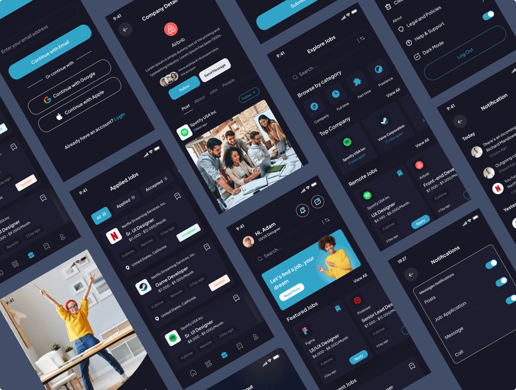 求职者APP小程序应用 UI 用户界面设计模板套件 Figma源文件素材下载插图4