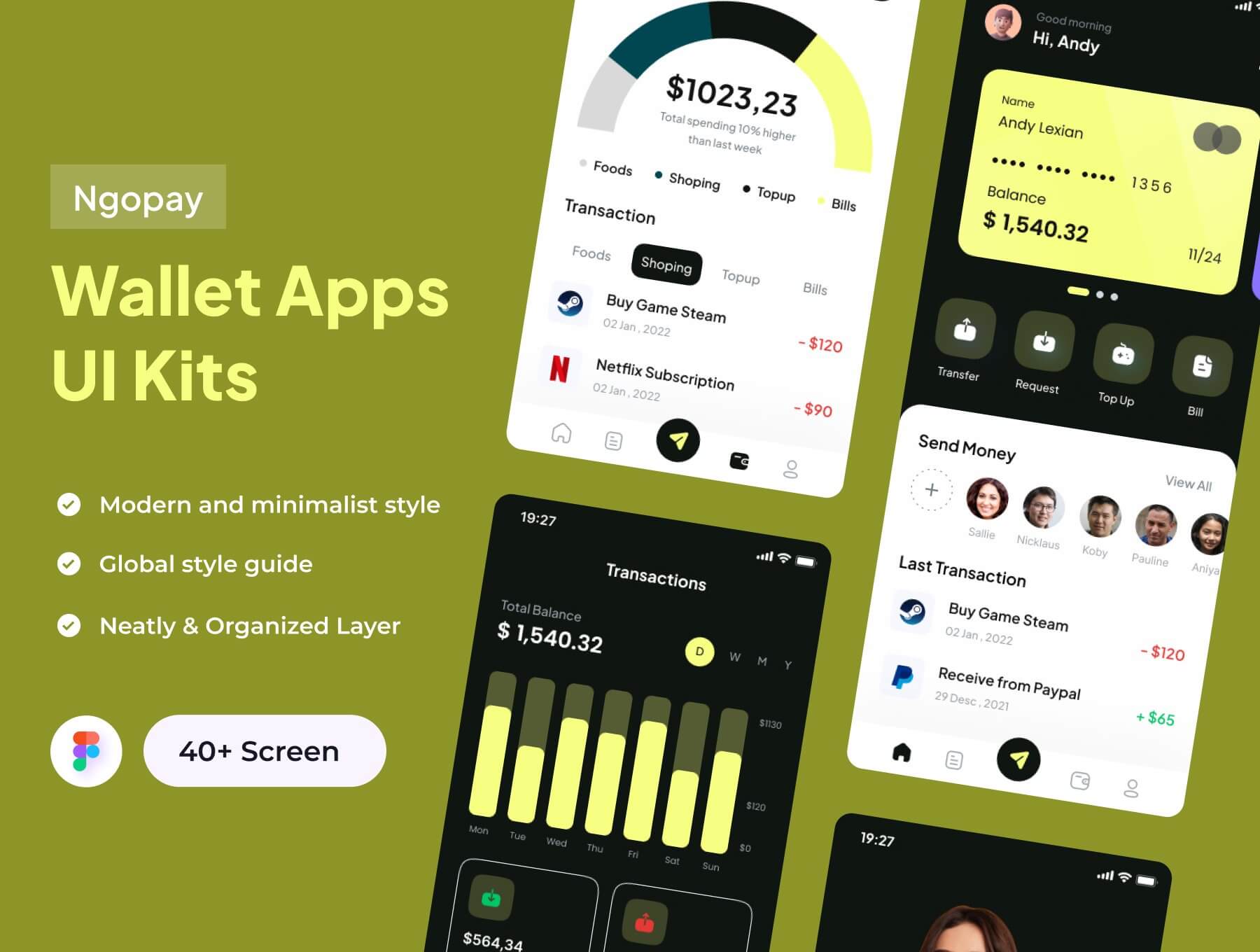 40+钱包APP小程序应用 UI 设计模板套件 Figma源文件素材下载插图