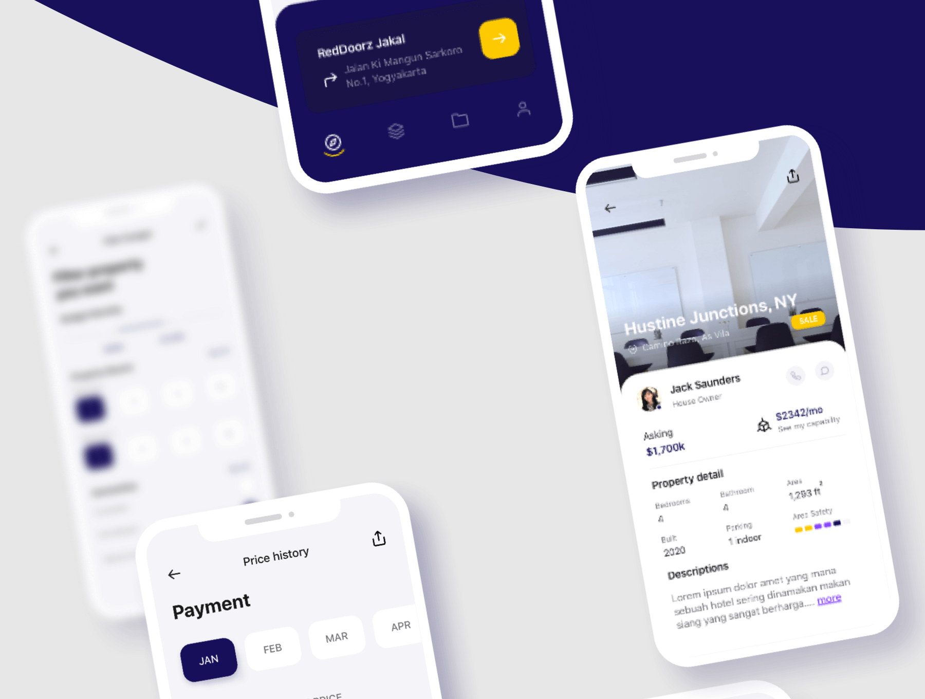 房地产APP小程序 UI 设计模板套件 Figma, Sketch源文件素材下载插图2