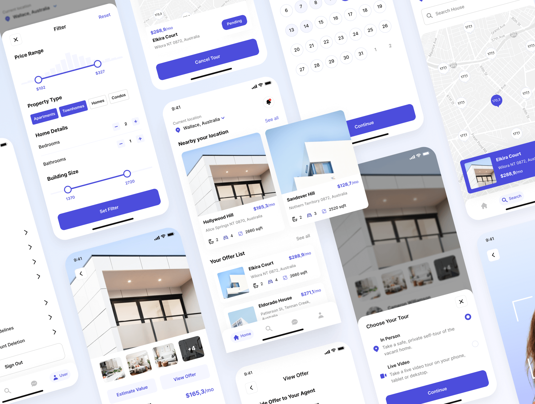 房地产移动APP小程序应用UI用户界面设计模板 Figma源文件素材下载插图1